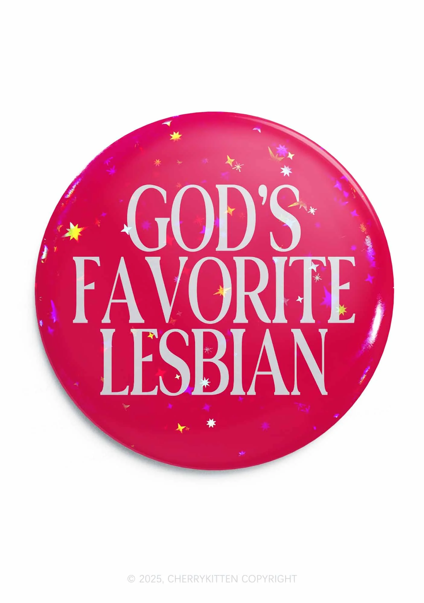 Gods Favorite Lesbian Pride 1Pc Y2K Pin Badge Cherrykitten - Image 4