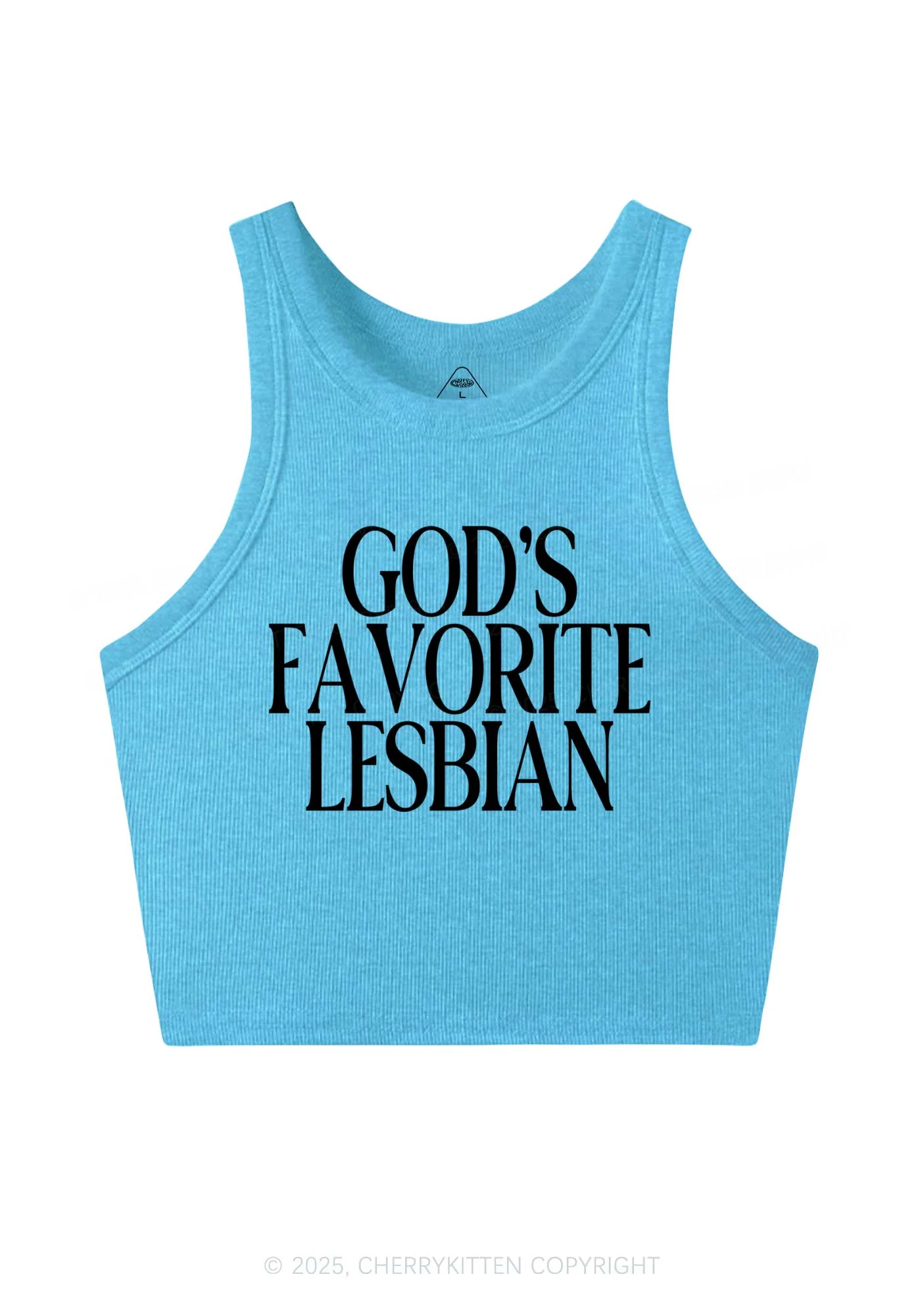 Gods Favorite Lesbian Pride Y2K Crop Tank Top Cherrykitten - Image 5