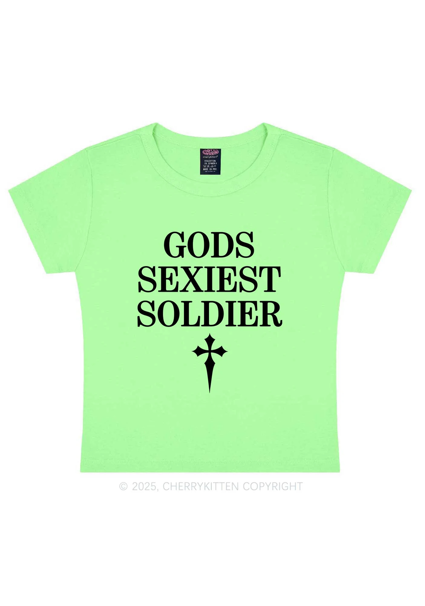 Gods Soldier Y2K Baby Tee Cherrykitten - Image 12