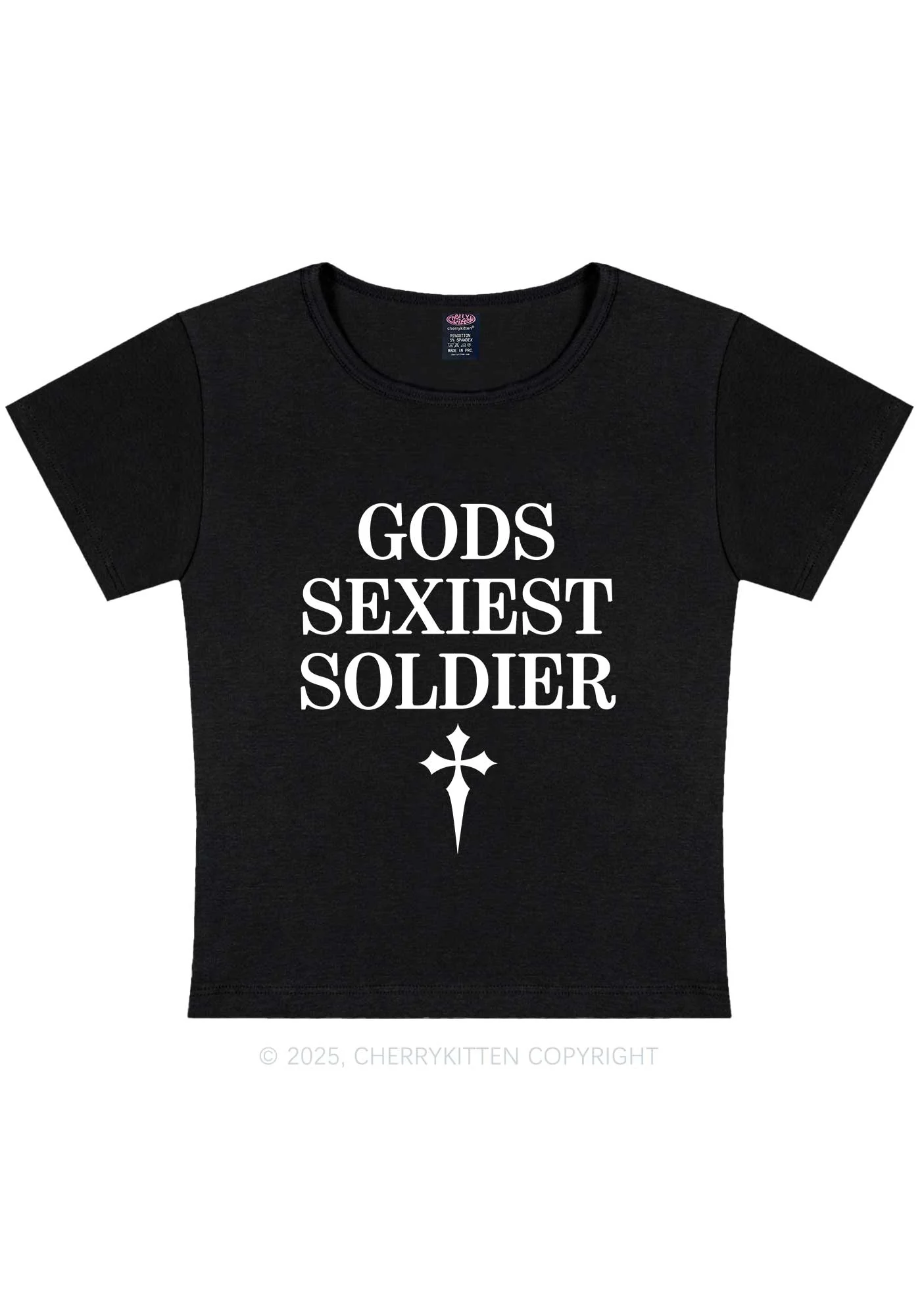 Gods Soldier Y2K Baby Tee Cherrykitten - Image 5