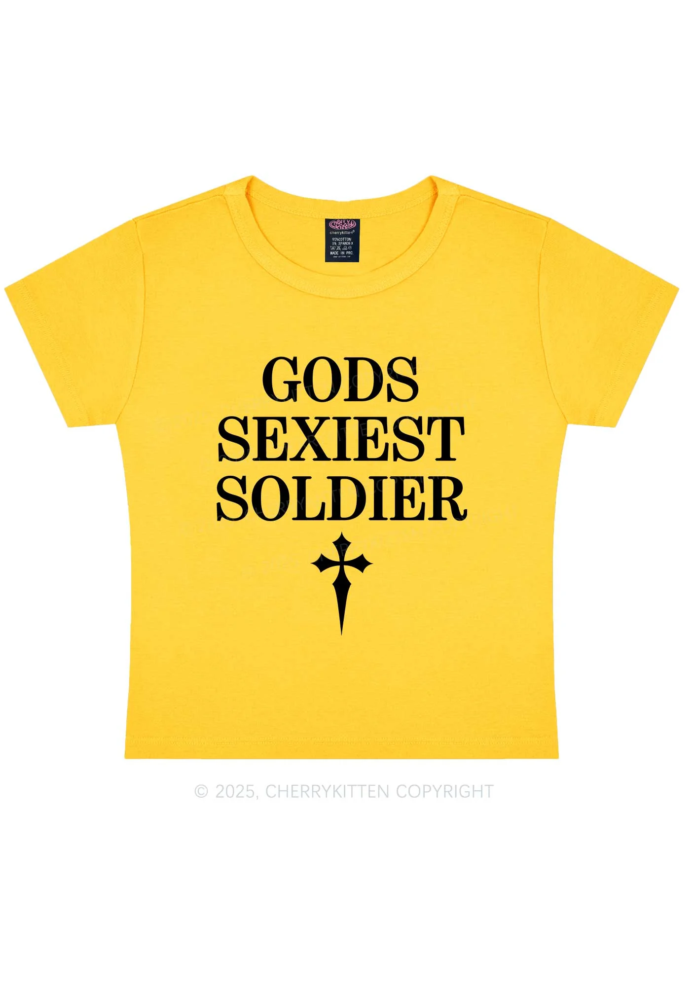 Gods Soldier Y2K Baby Tee Cherrykitten - Image 8