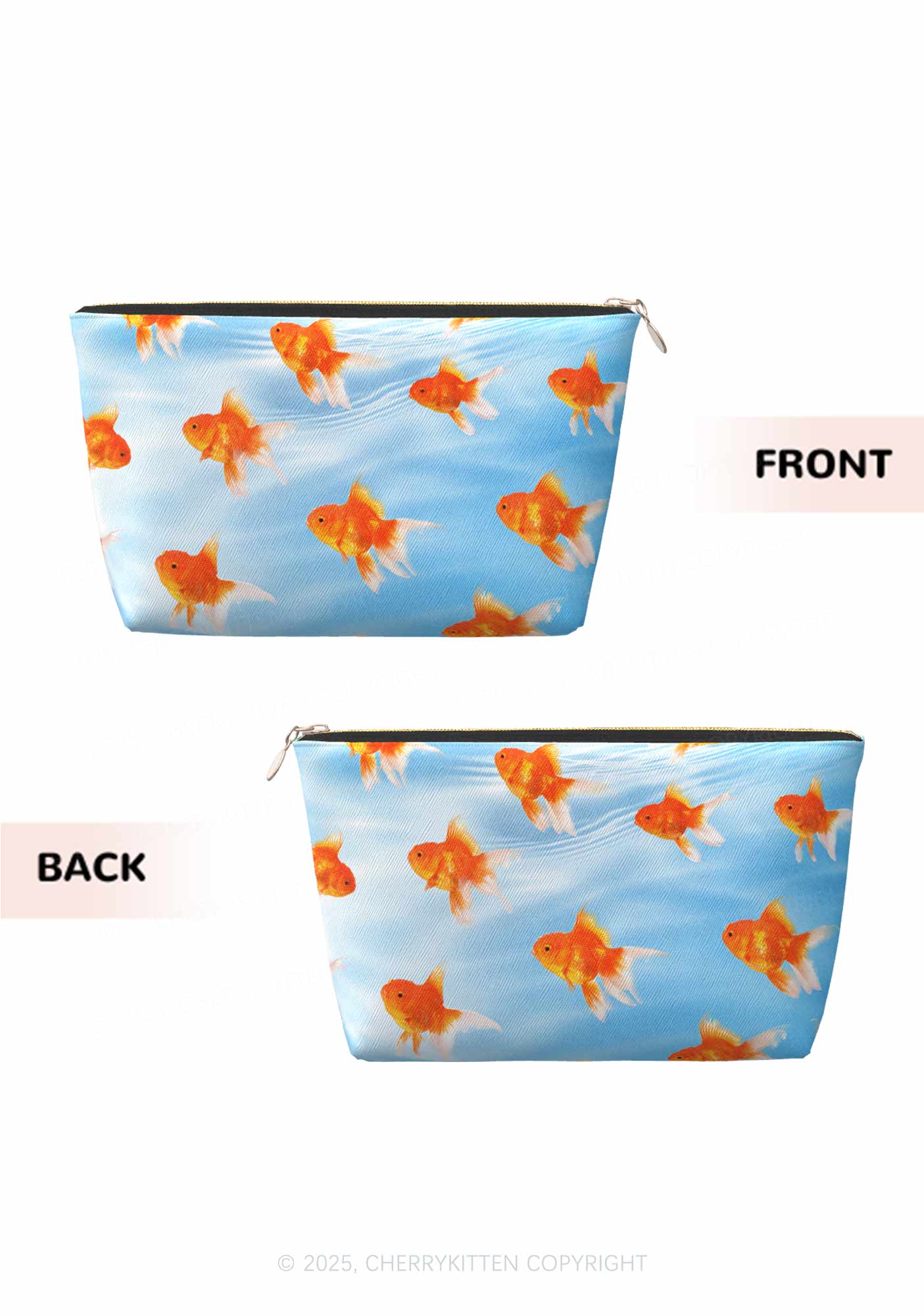 Goldfish Y2K Leather Makeup Bag Cherrykitten - Image 2