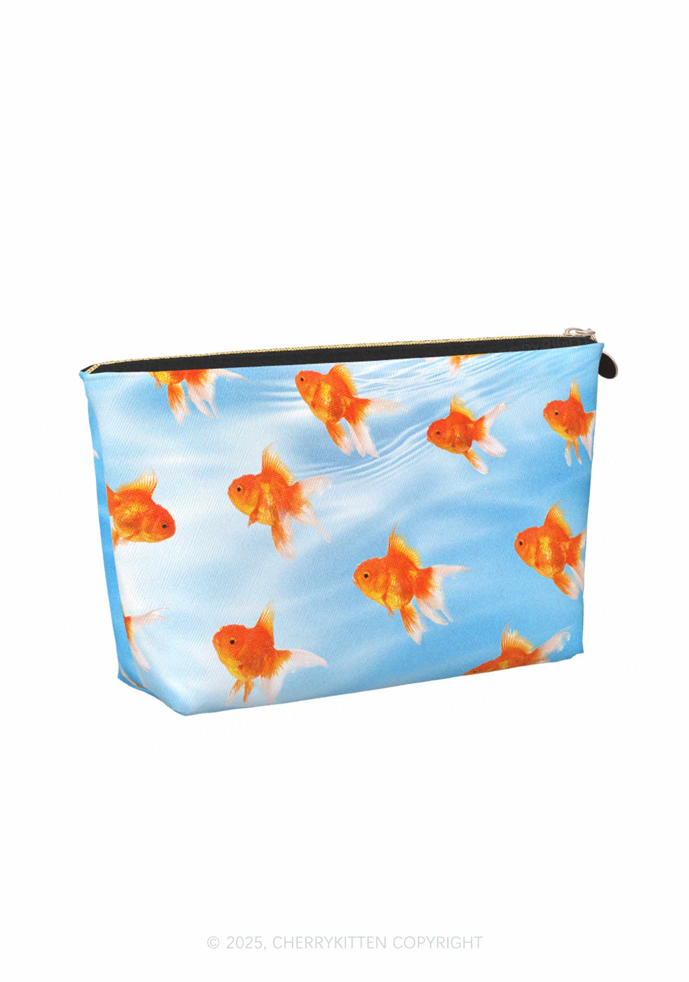 Goldfish Y2K Leather Makeup Bag Cherrykitten - Image 3