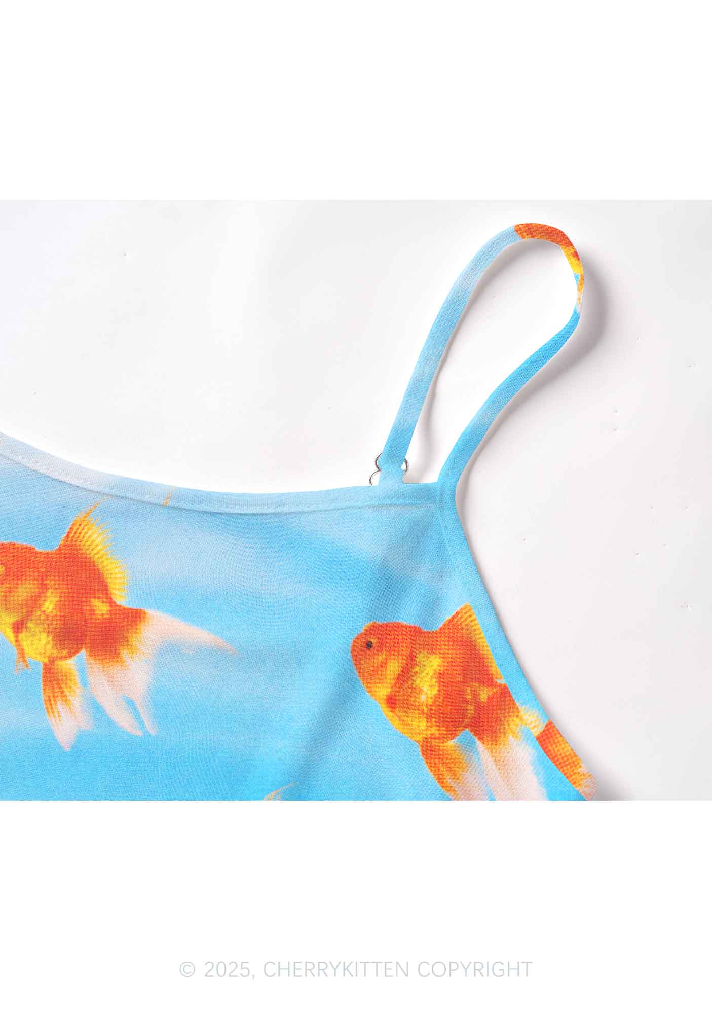 Goldfish Y2K Mesh Cami Tank Cherrykitten - Image 4