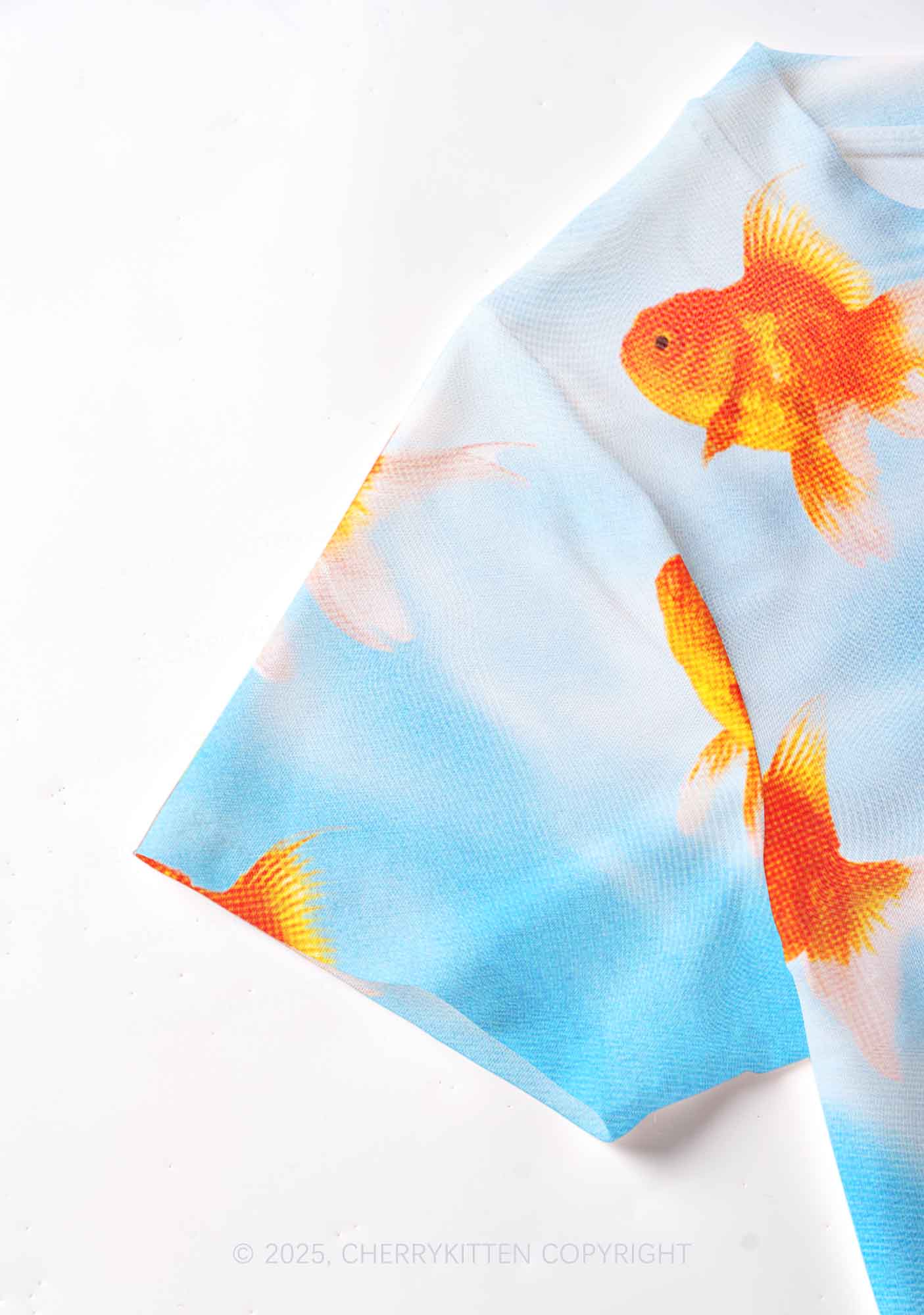 Goldfish Y2K Mesh Crop Top Cherrykitten - Image 5
