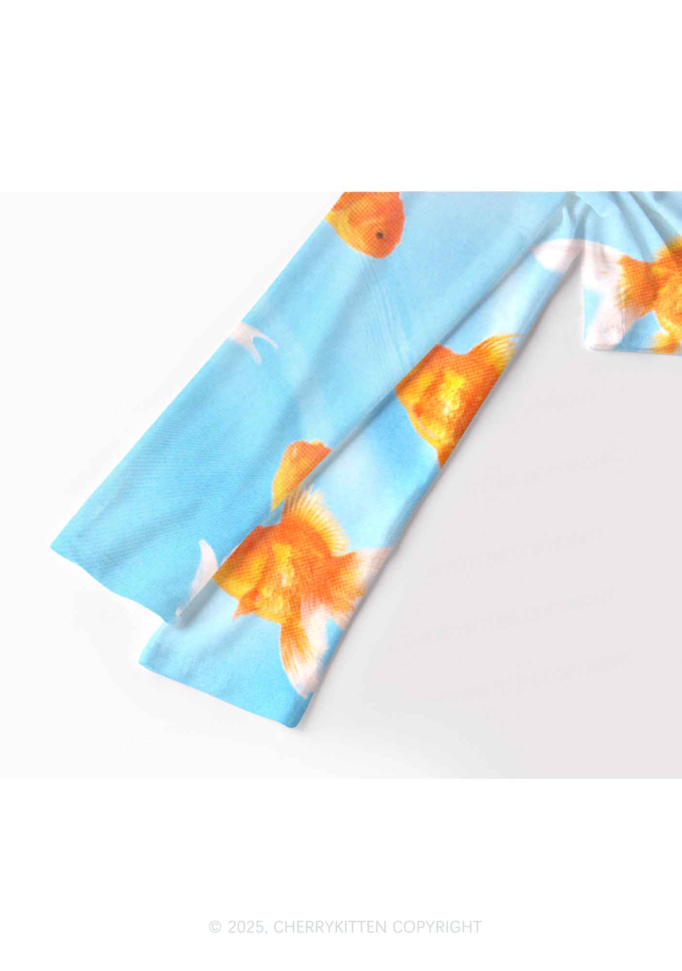 Goldfish Y2K Mesh Long Sleeve Crop Top Cherrykitten - Image 4