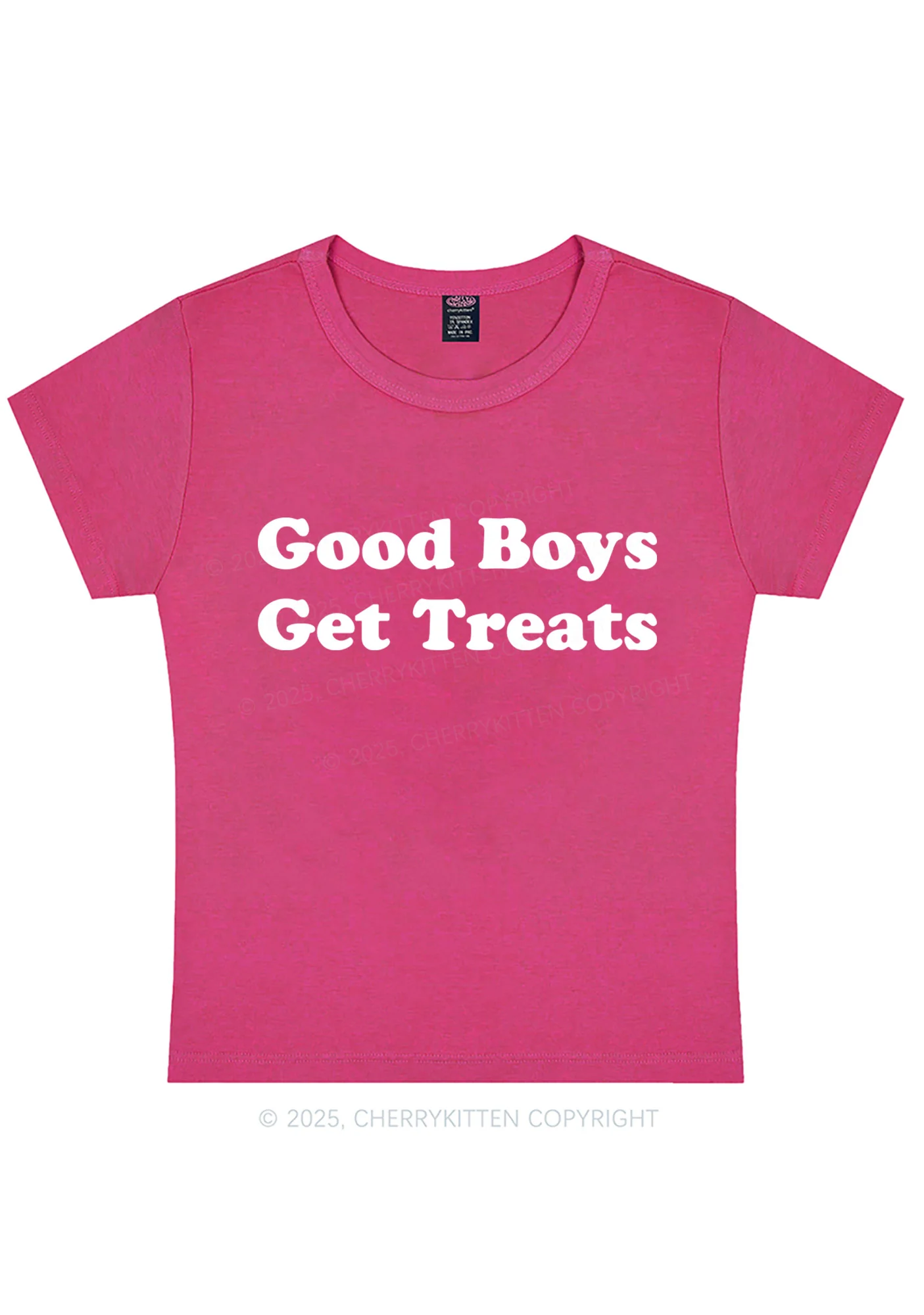 Good Boys Get Treats Y2K Baby Tee Cherrykitten - Image 5