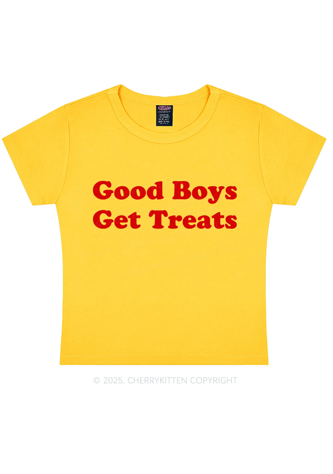 Good Boys Get Treats Y2K Baby Tee Cherrykitten - Image 7