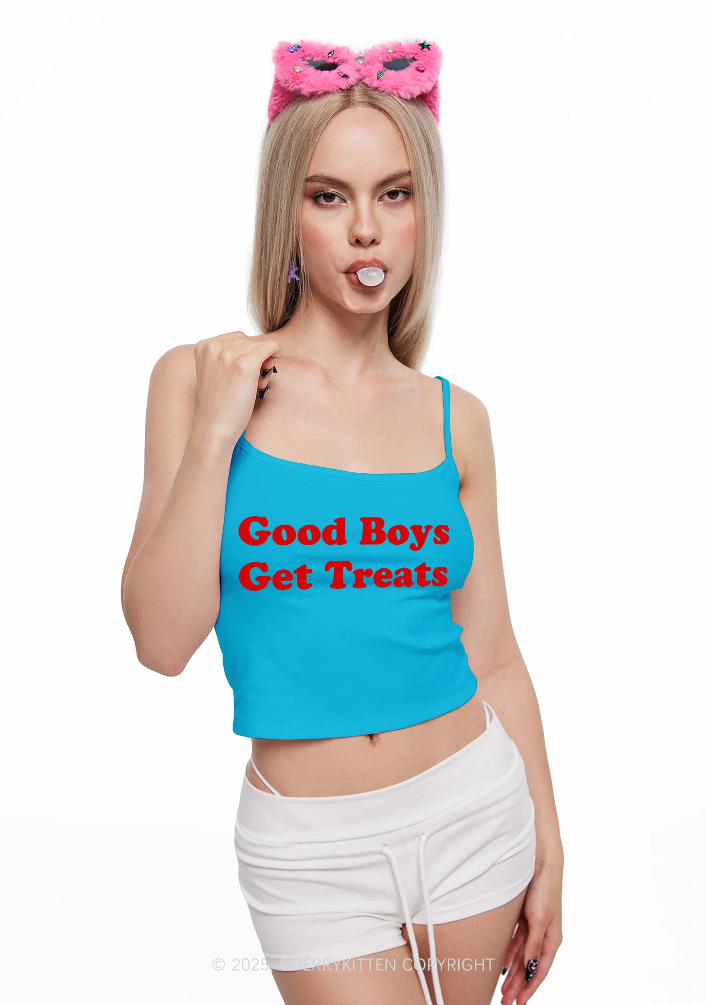 Good Boys Get Treats Y2K Spaghetti Strap Cami Cherrykitten - Image 2