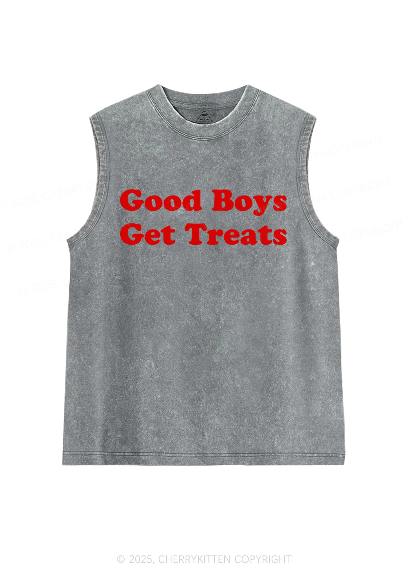 Good Boys Get Treats Y2K Washed Muscle Tank Cherrykitten - Image 5