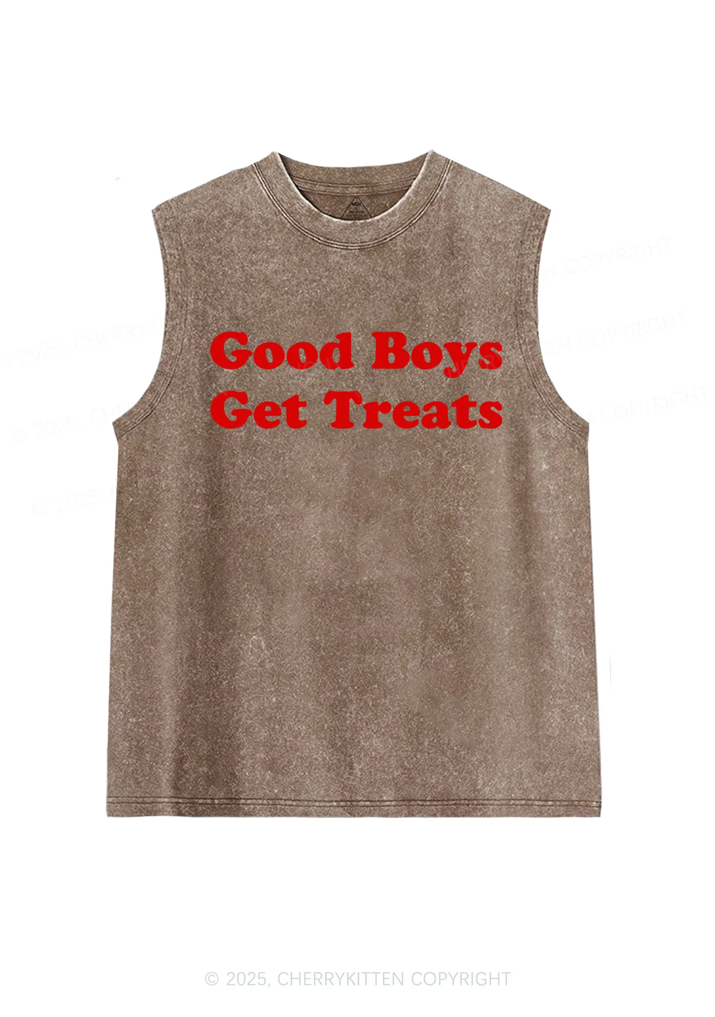 Good Boys Get Treats Y2K Washed Muscle Tank Cherrykitten - Image 6