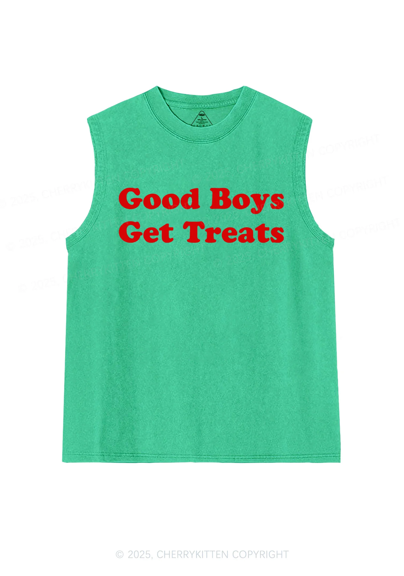 Good Boys Get Treats Y2K Washed Muscle Tank Cherrykitten - Image 7