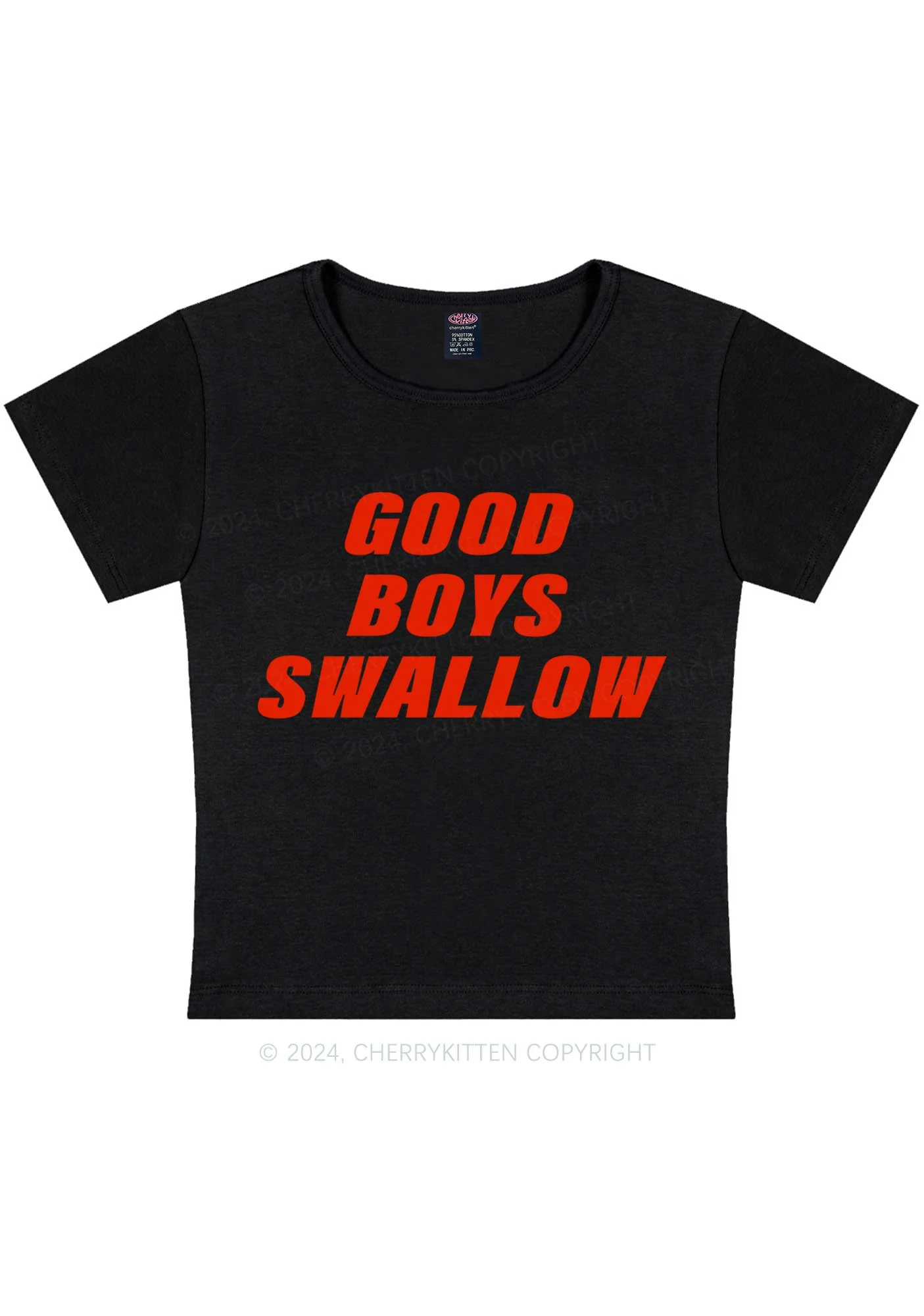 Good Boys Swallow Y2K Baby Tee Cherrykitten - Image 3