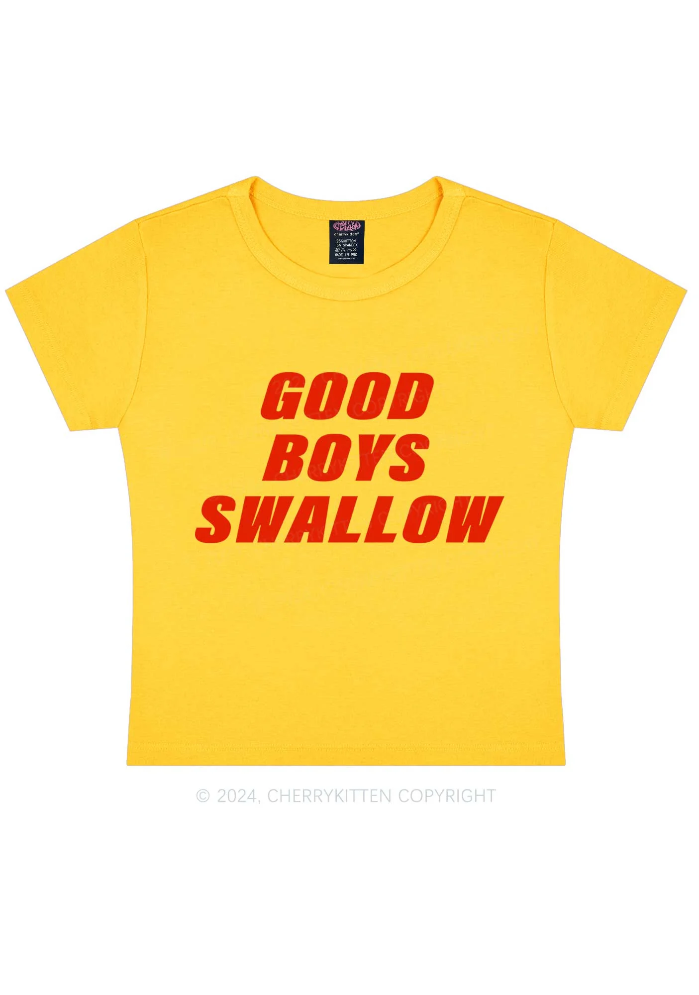 Good Boys Swallow Y2K Baby Tee Cherrykitten - Image 4