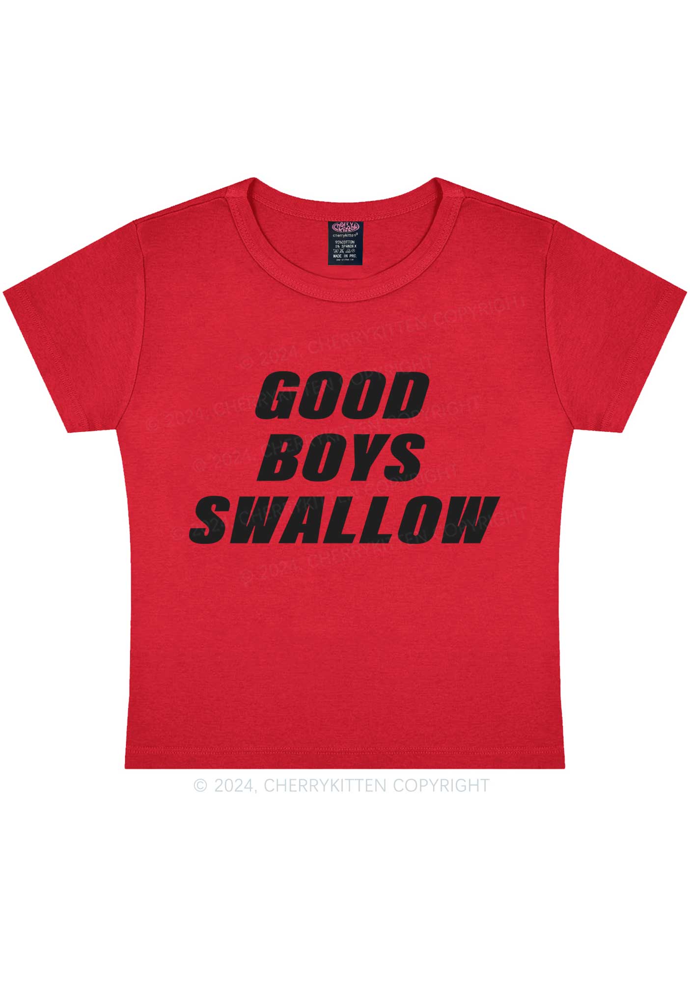 Good Boys Swallow Y2K Baby Tee Cherrykitten - Image 5
