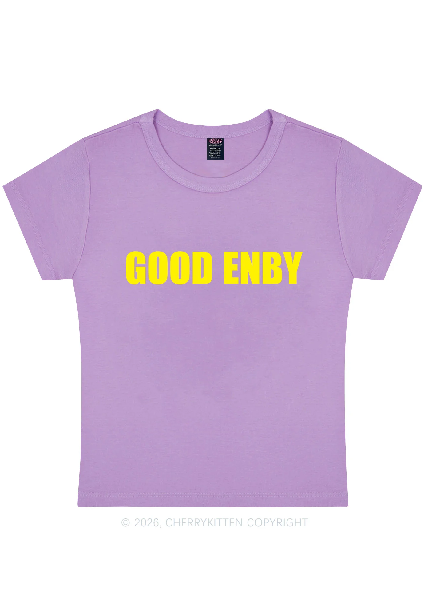 Good Enby Pride Y2K Baby Tee Cherrykitten - Image 6