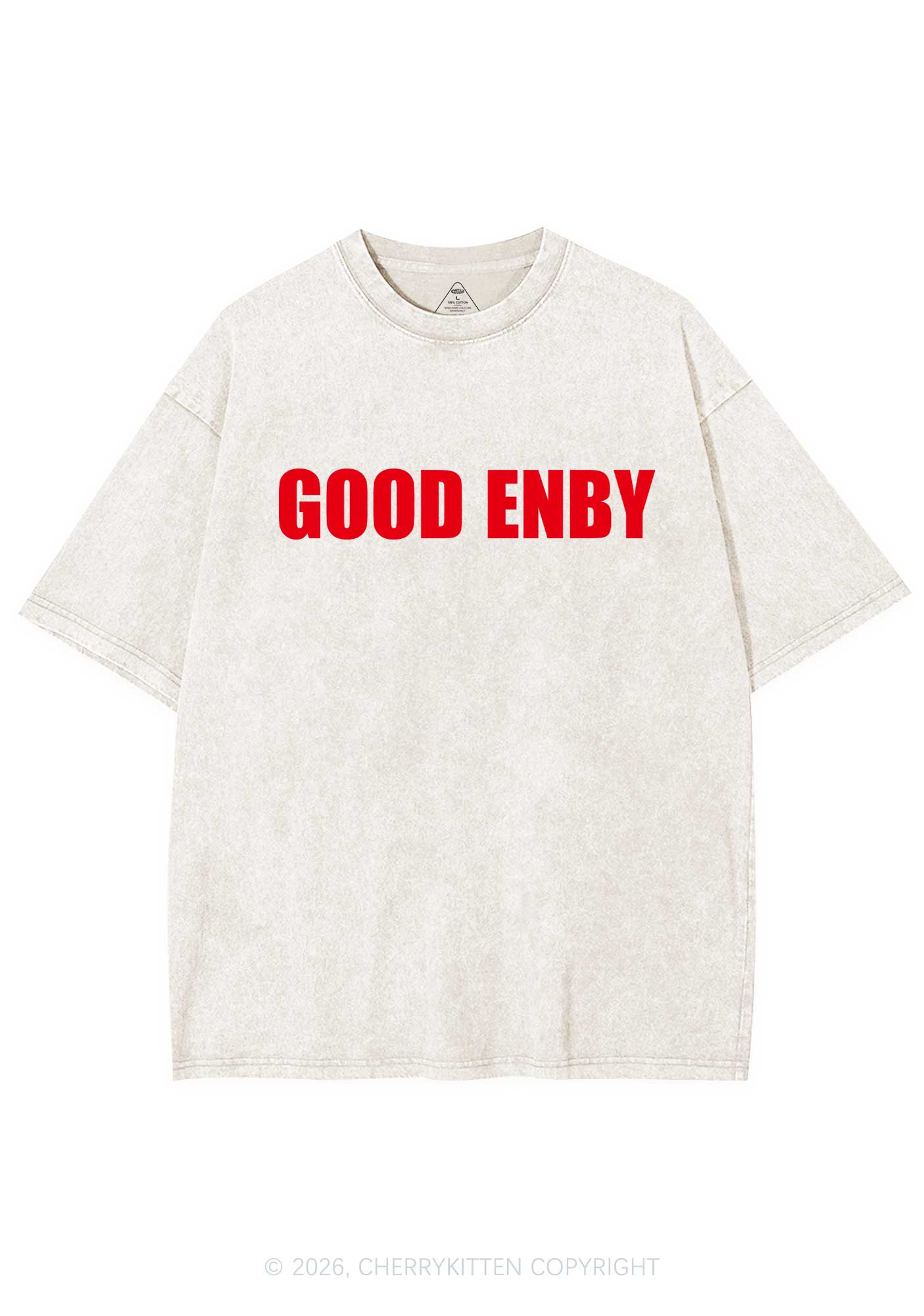Good Enby Pride Y2K Shirts Washed Tee Cherrykitten - Image 6