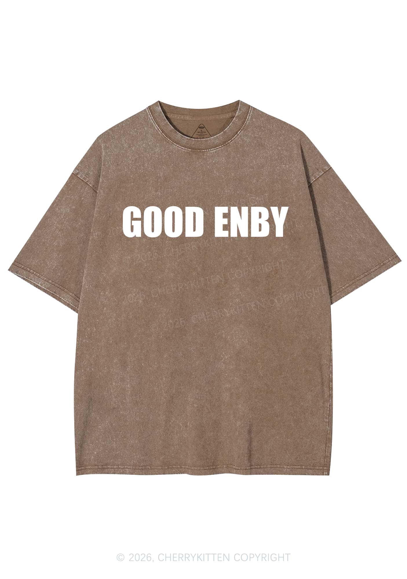 Good Enby Pride Y2K Shirts Washed Tee Cherrykitten - Image 7