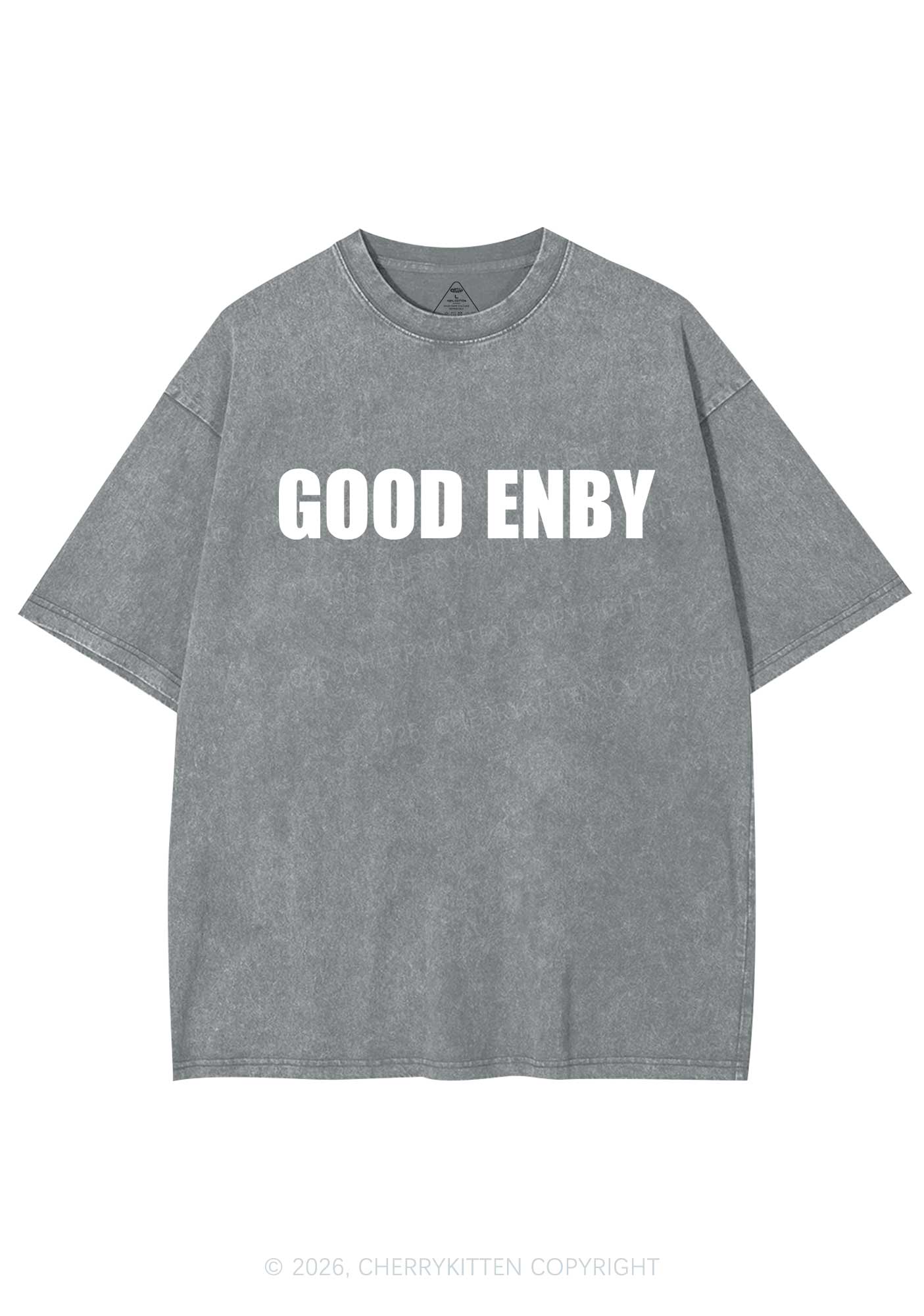 Good Enby Pride Y2K Shirts Washed Tee Cherrykitten - Image 8