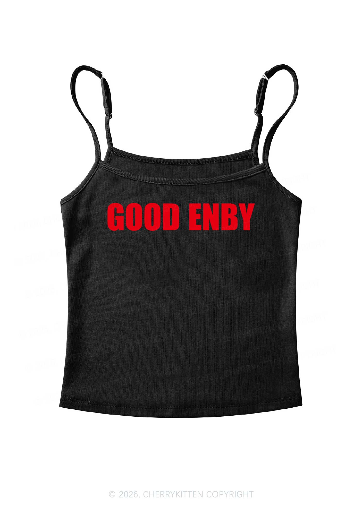 Good Enby Pride Y2K Spaghetti Strap Cami Cherrykitten - Image 3
