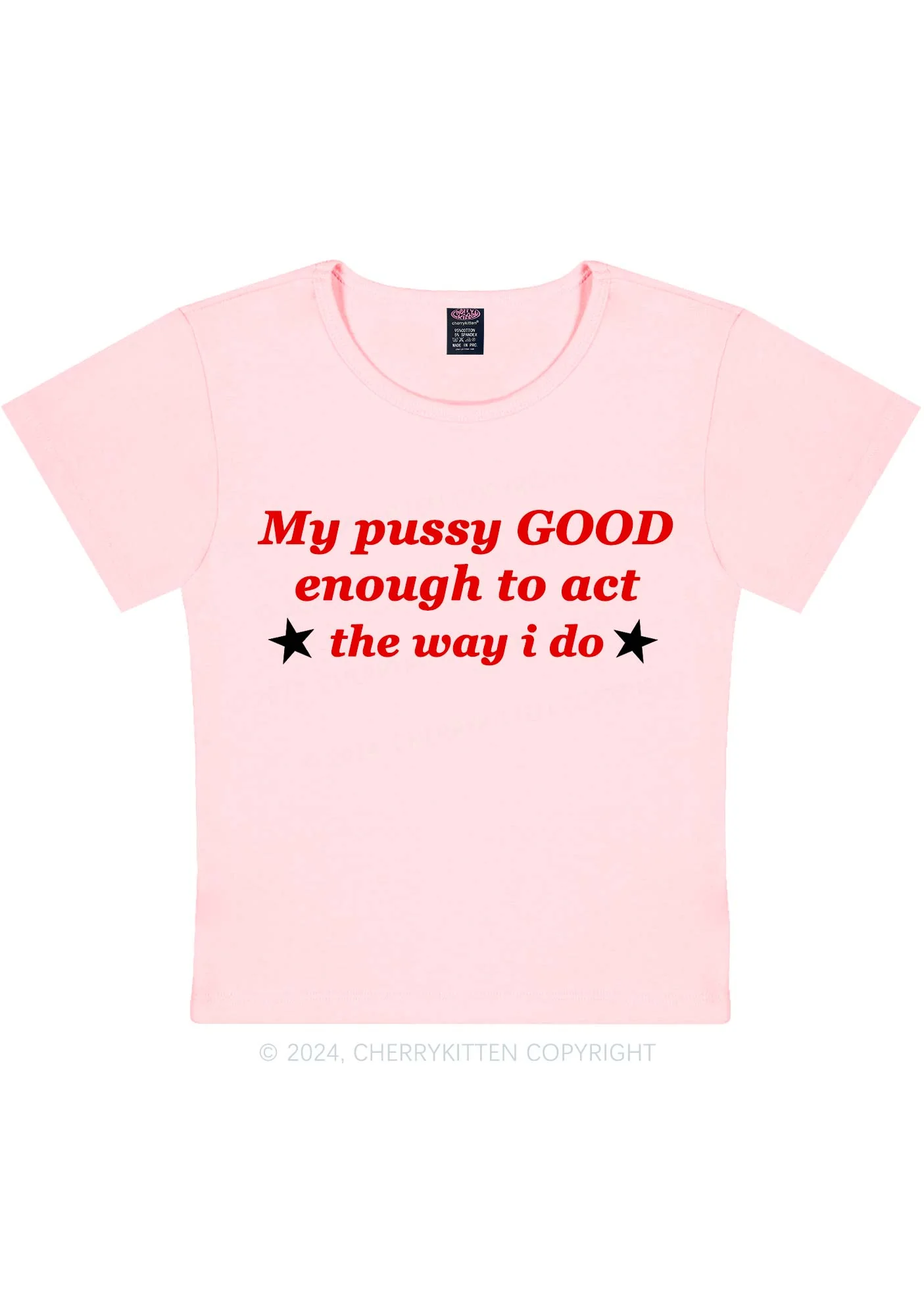 Good Enough To Act Y2K Baby Tee Cherrykitten - Image 11