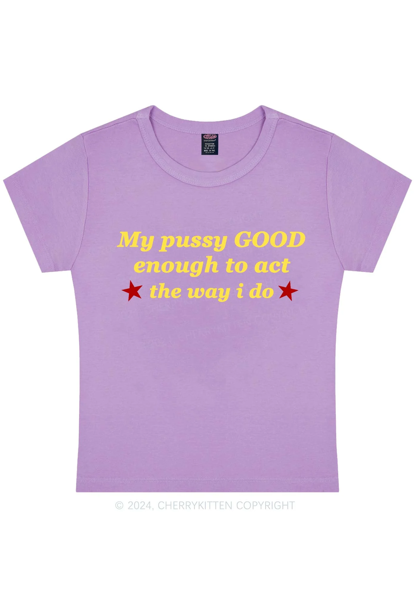 Good Enough To Act Y2K Baby Tee Cherrykitten - Image 7