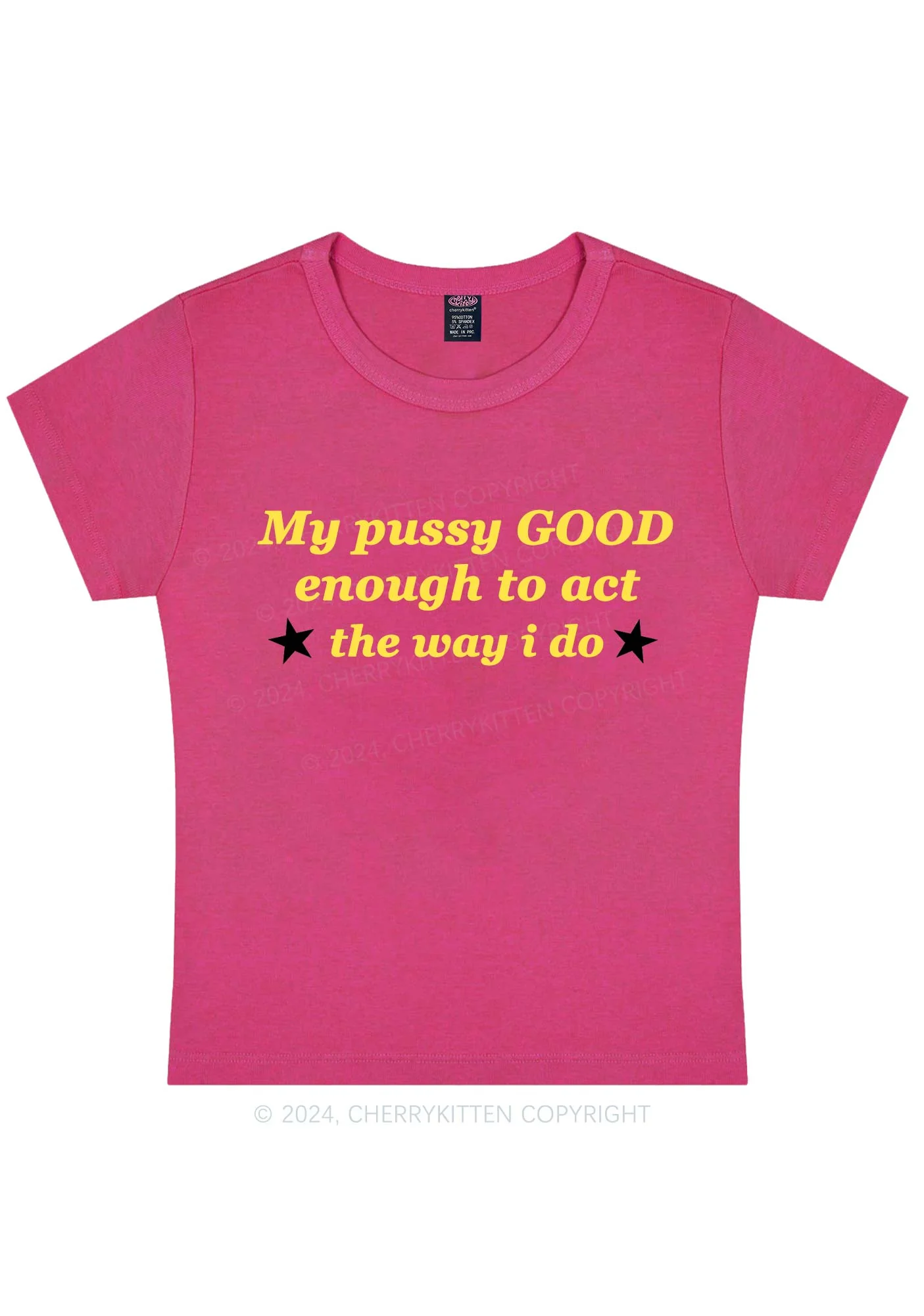 Good Enough To Act Y2K Baby Tee Cherrykitten - Image 8