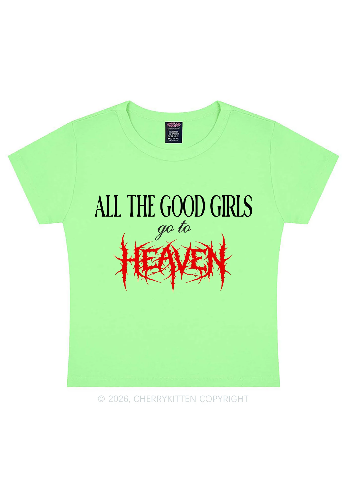 Good Girls Go To Heaven Y2K Baby Tee Cherrykitten - Image 12