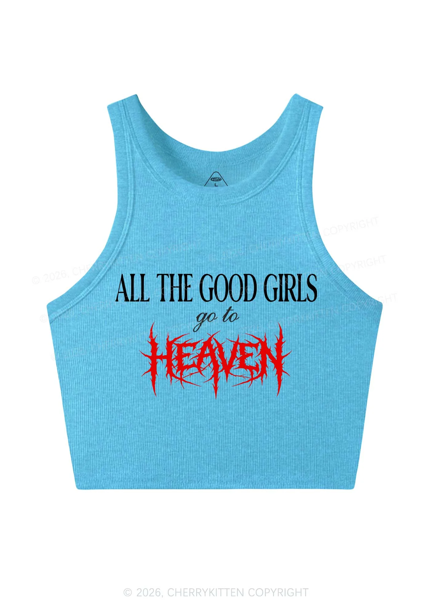 Good Girls Go To Heaven Y2K Crop Tank Top Cherrykitten - Image 10