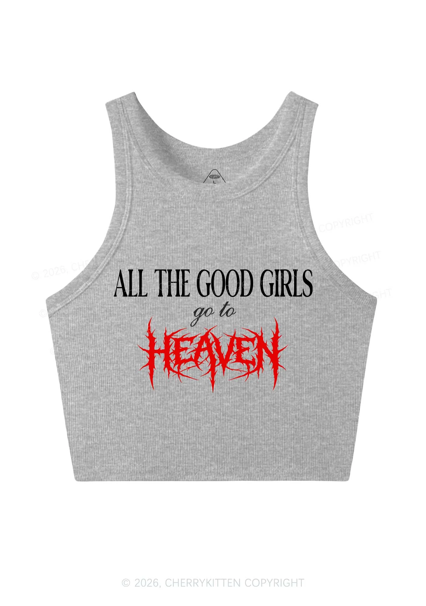 Good Girls Go To Heaven Y2K Crop Tank Top Cherrykitten - Image 5