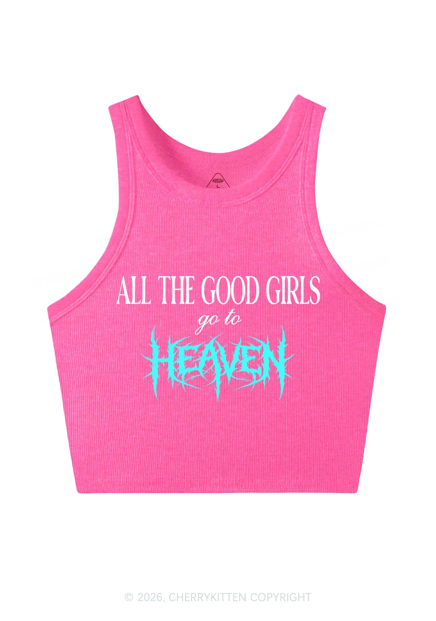 Good Girls Go To Heaven Y2K Crop Tank Top Cherrykitten - Image 8