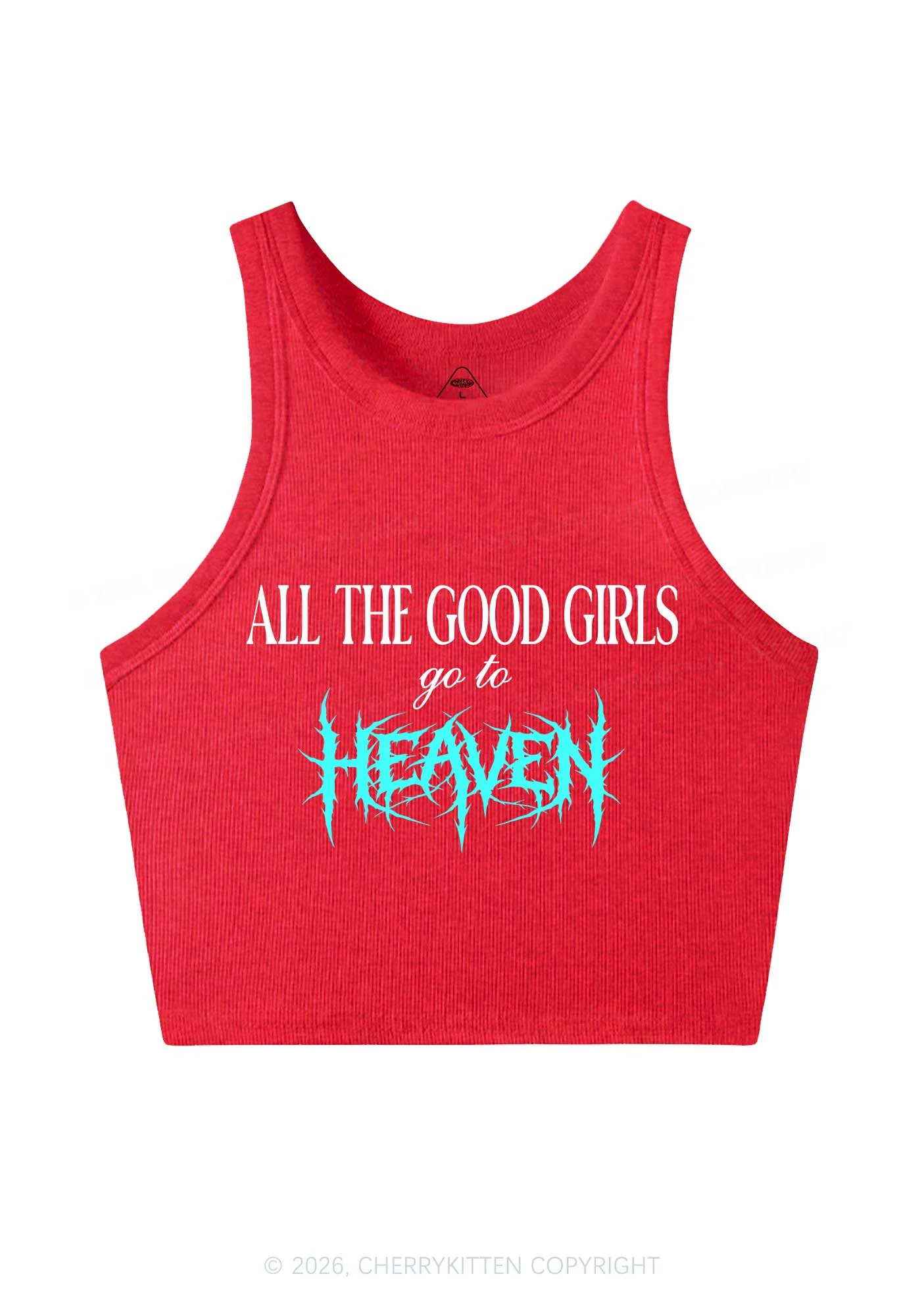 Good Girls Go To Heaven Y2K Crop Tank Top Cherrykitten - Image 9