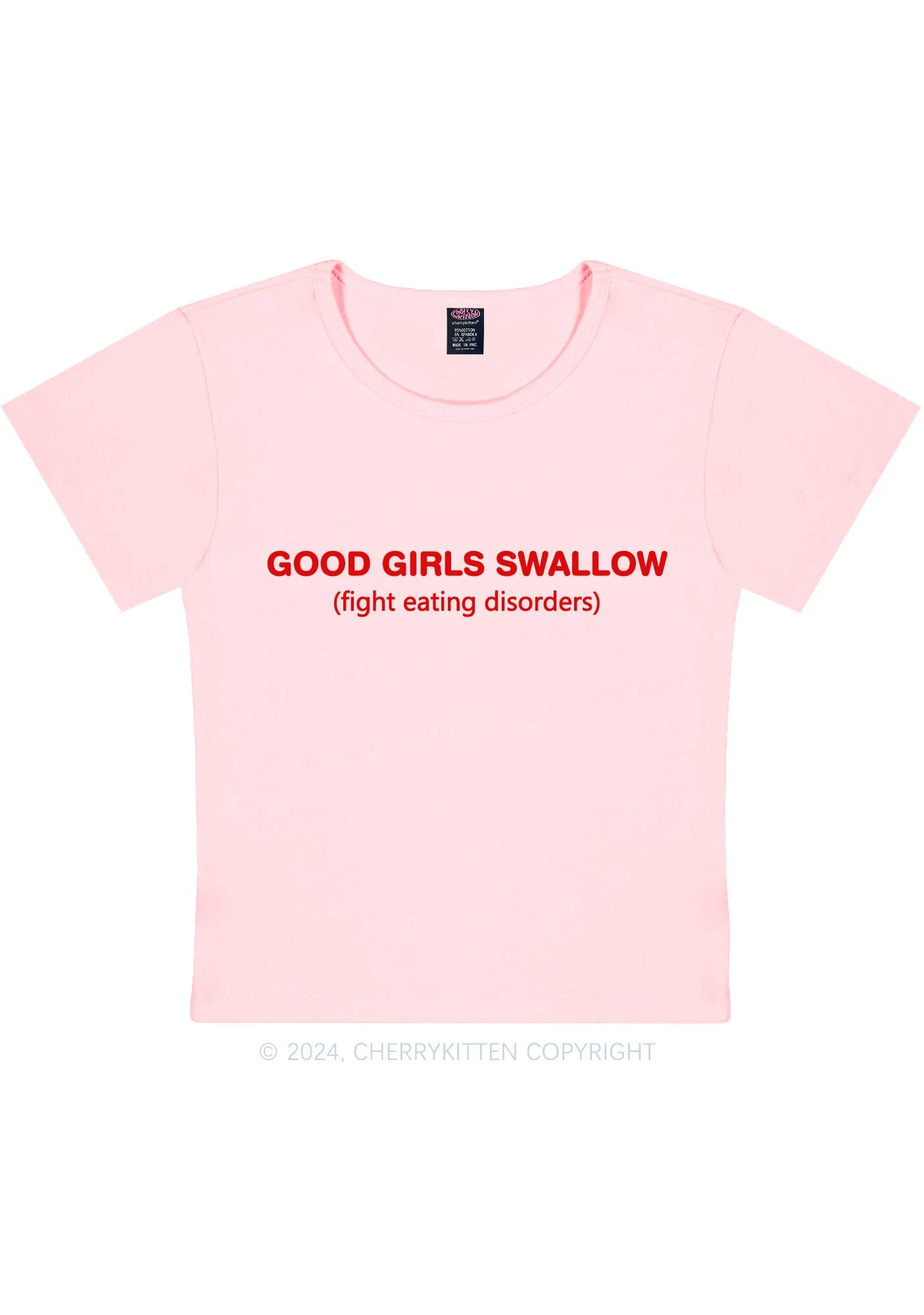 Good Girls Swallow Y2K Baby Tee Cherrykitten - Image 10