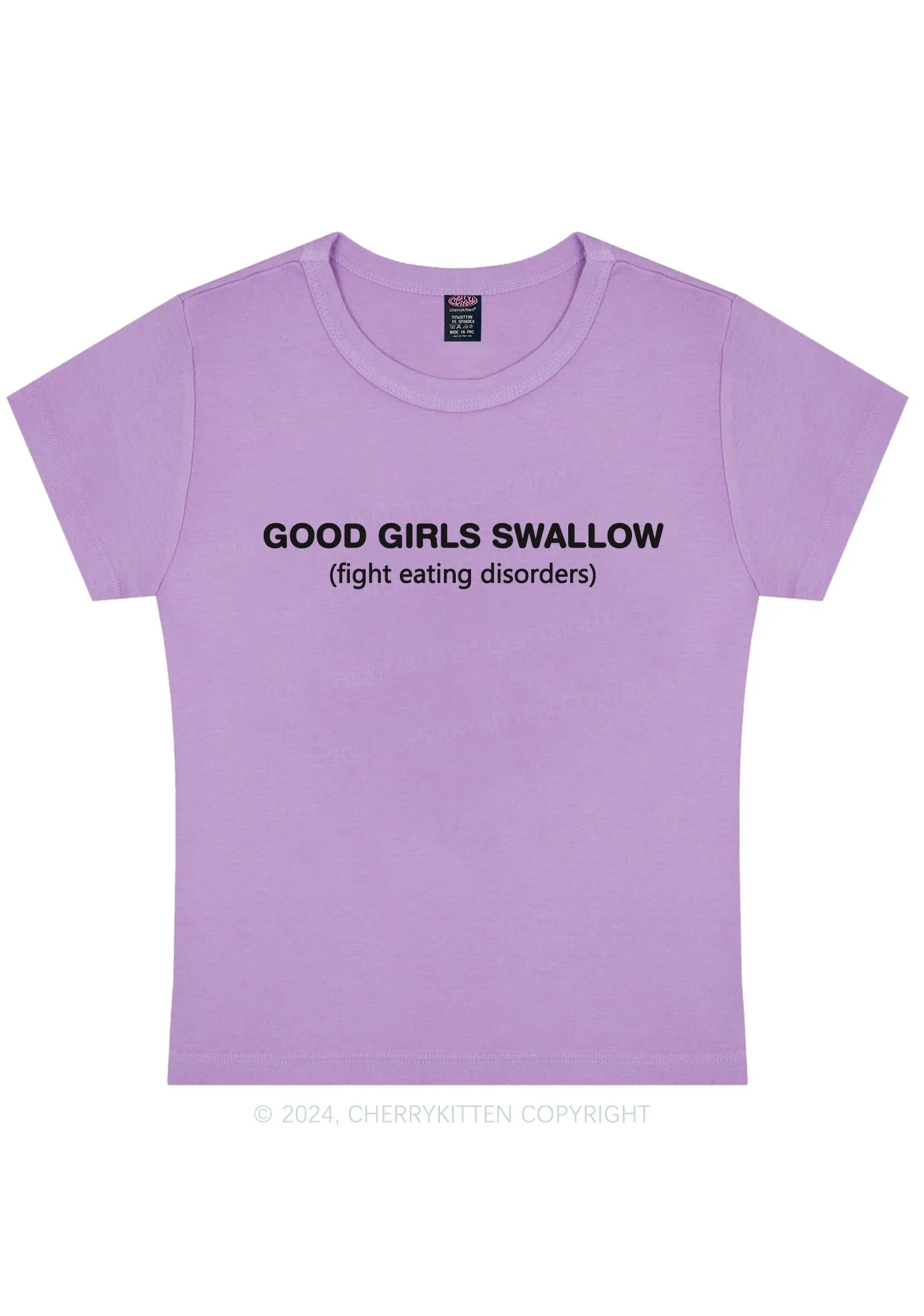 Good Girls Swallow Y2K Baby Tee Cherrykitten - Image 6