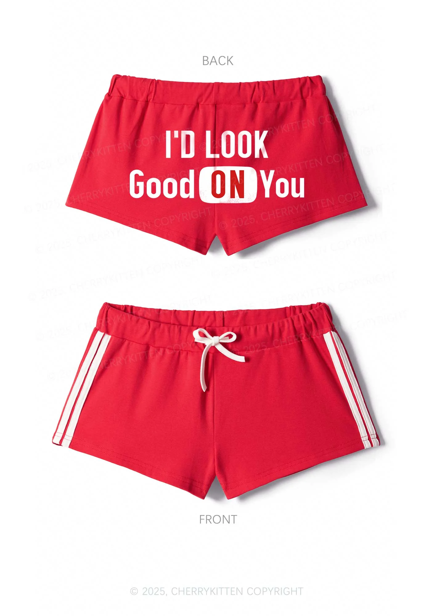 Good On You Y2K Drawstring Mini Shorts Cherrykitten - Image 3