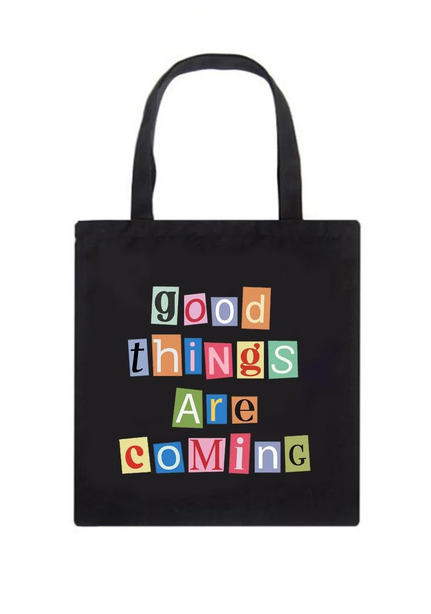 GOOD THINGS ARE COMING Canvas Tote Bag - Image 6