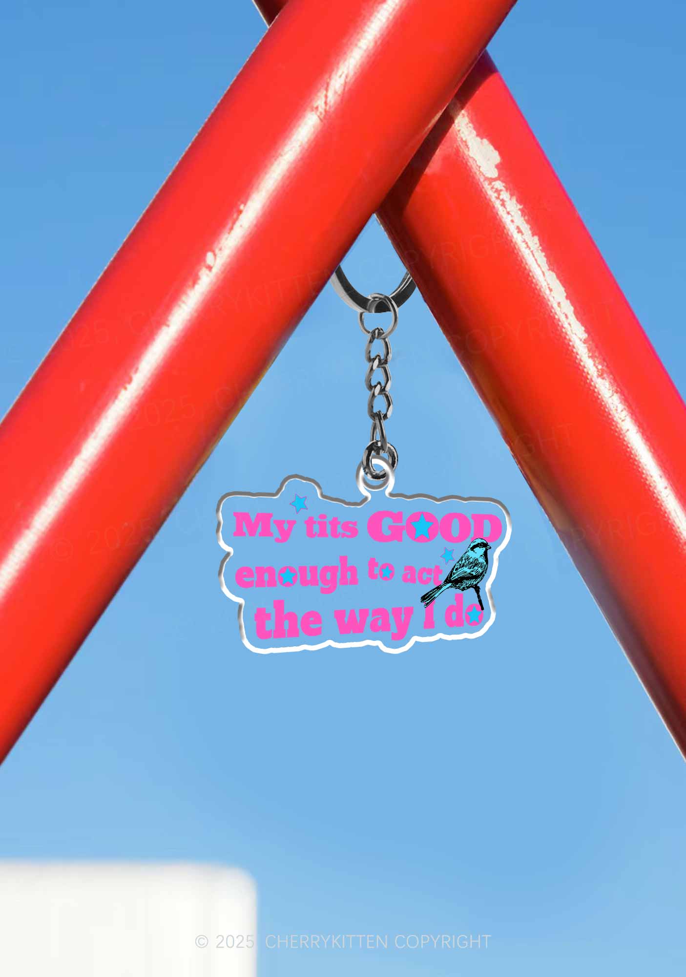 Good To Act Way 1Pc Y2K Keychain Cherrykitten - Image 3