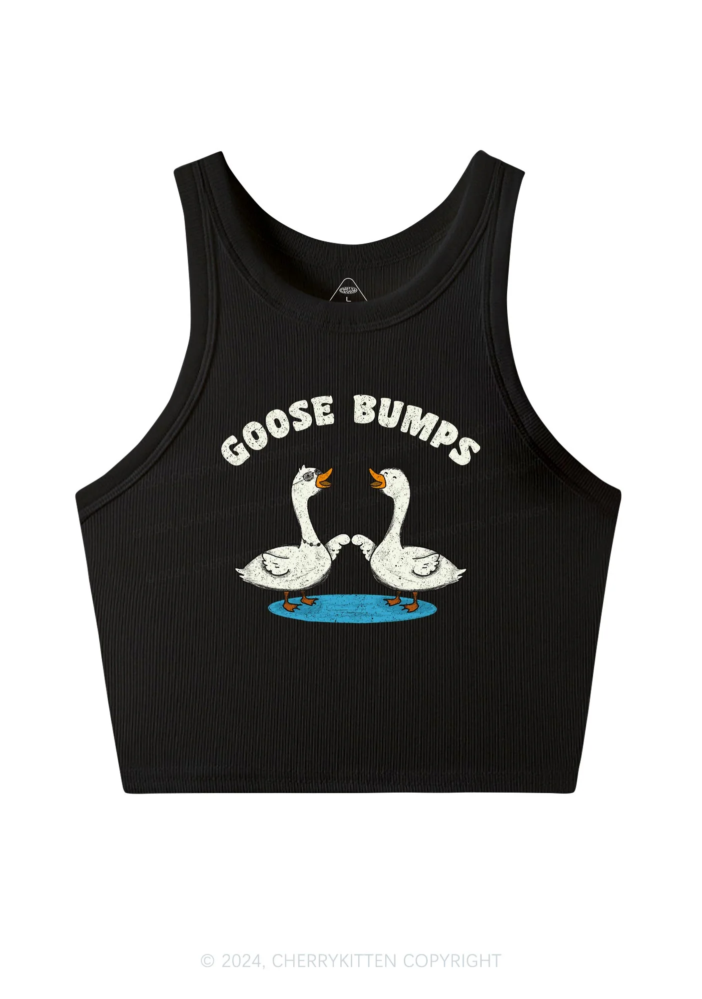 Goose Bumps Y2K Crop Tank Top Cherrykitten - Image 4