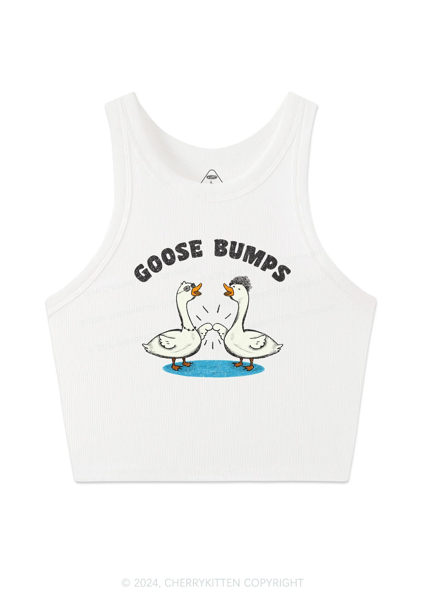 Goose Bumps Y2K Crop Tank Top Cherrykitten - Image 5