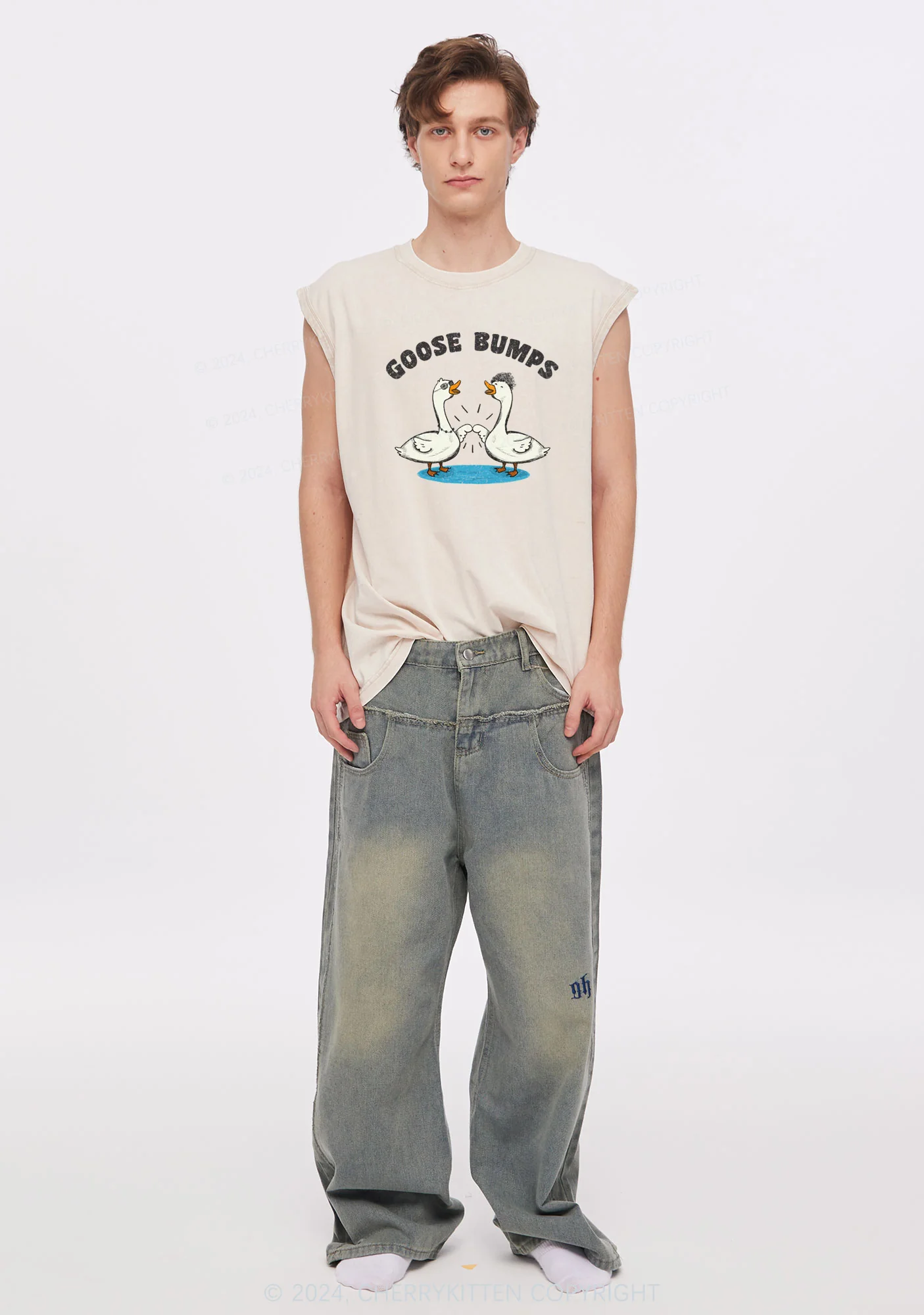 Goosebumps Duck Y2K Washed Tank Cherrykitten - Image 3