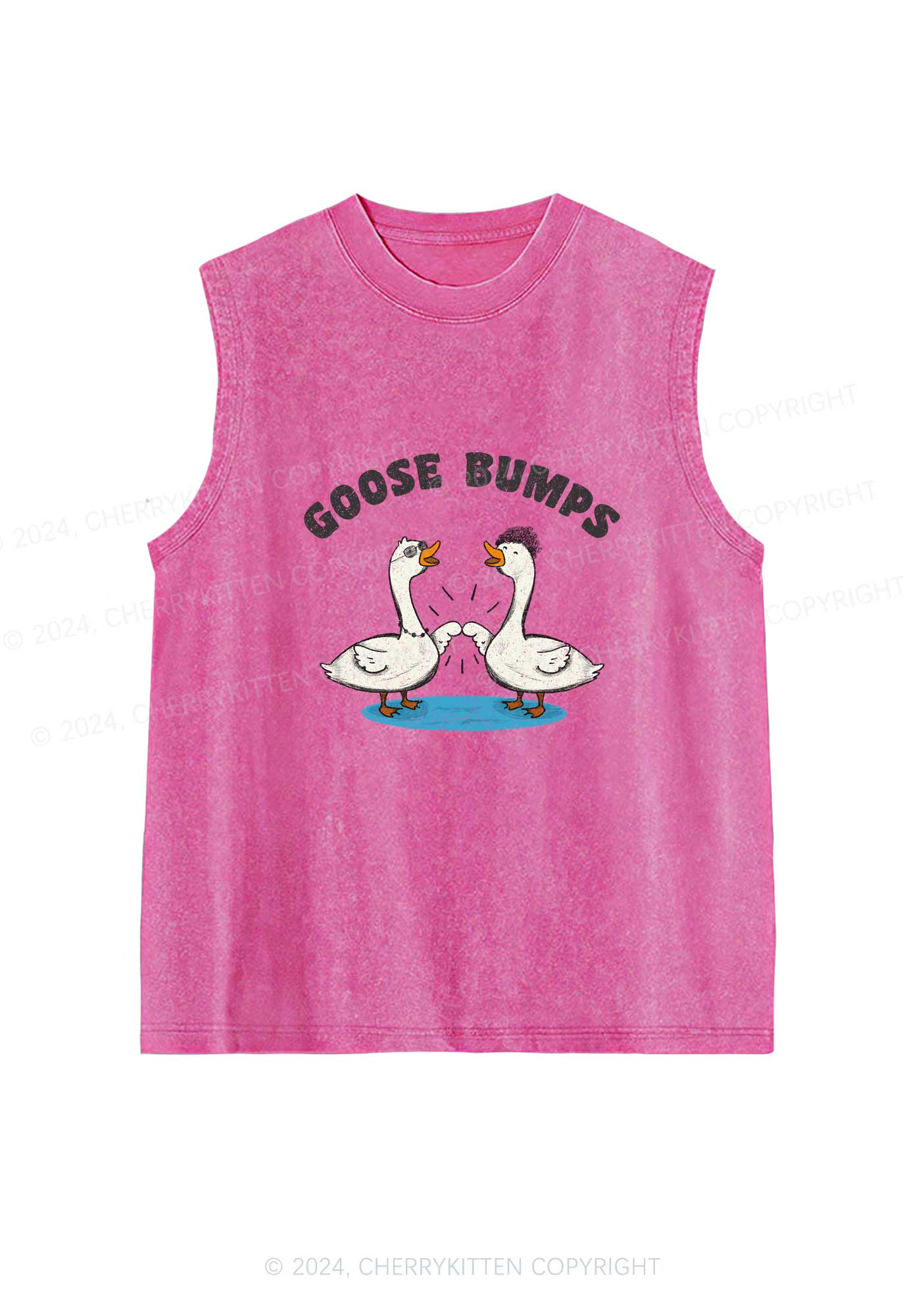 Goosebumps Duck Y2K Washed Tank Cherrykitten - Image 5