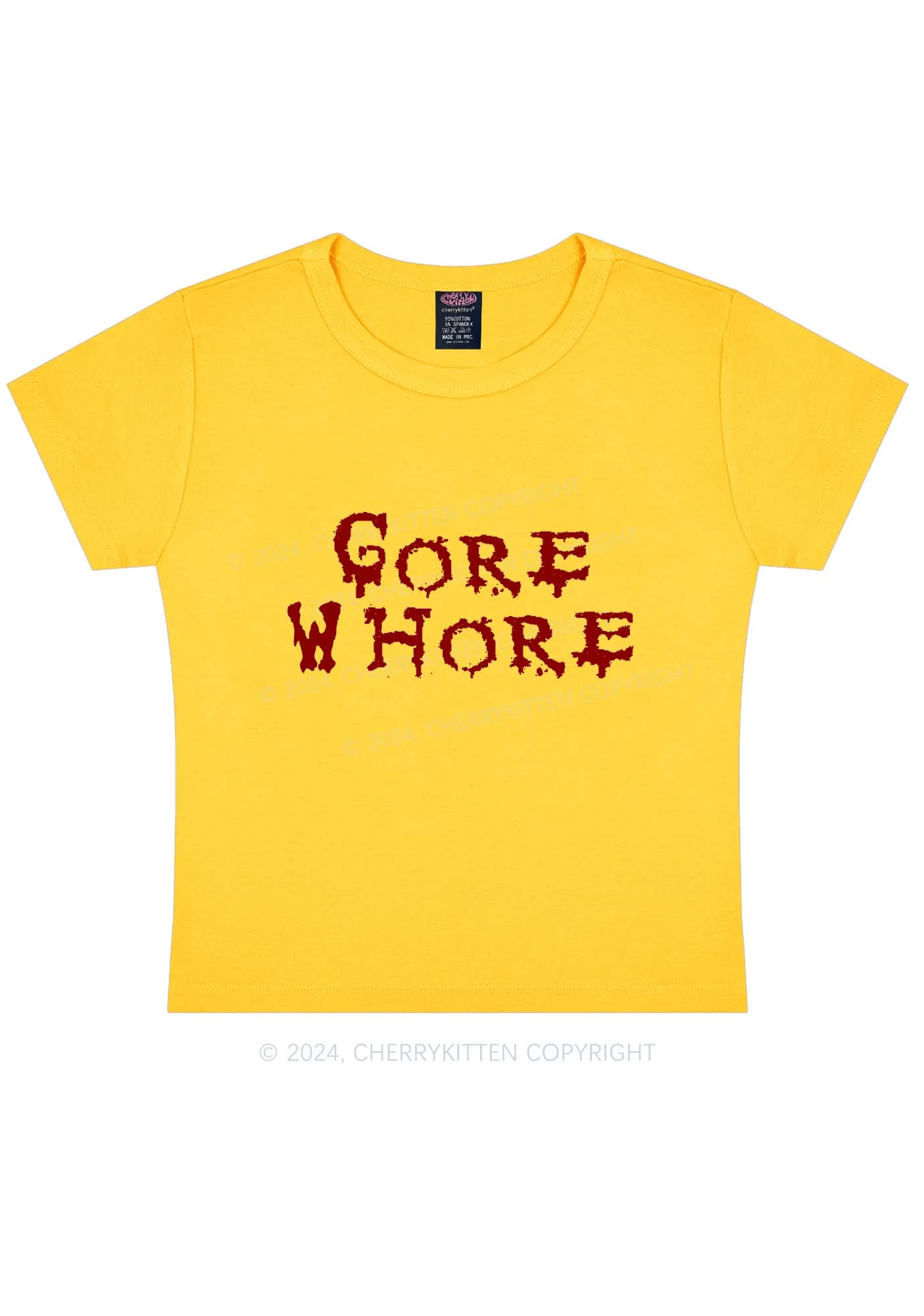 Gore Hore Y2K Baby Tee Cherrykitten - Image 7
