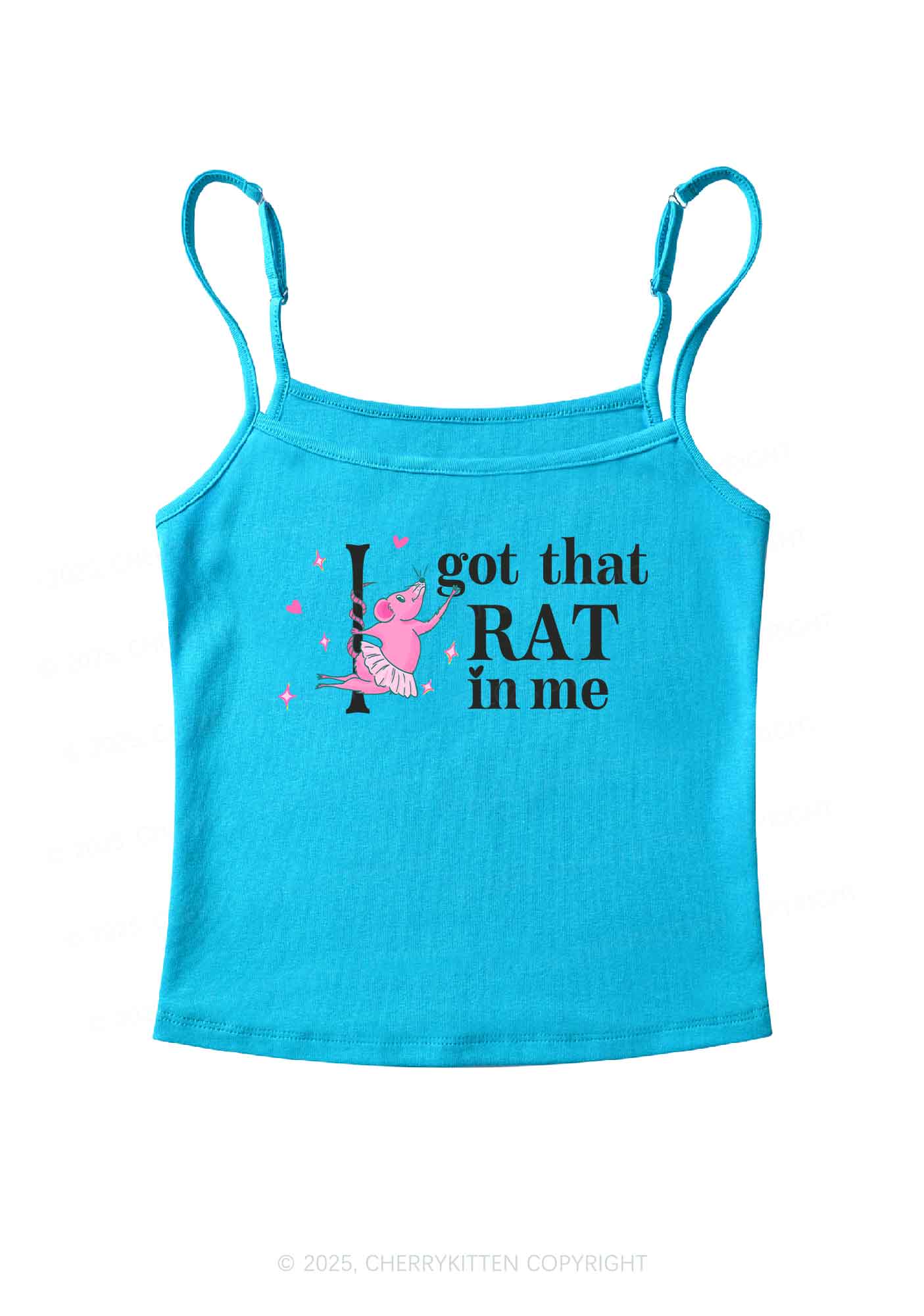 Got Rat In Me Y2K Spaghetti Strap Cami Cherrykitten - Image 4