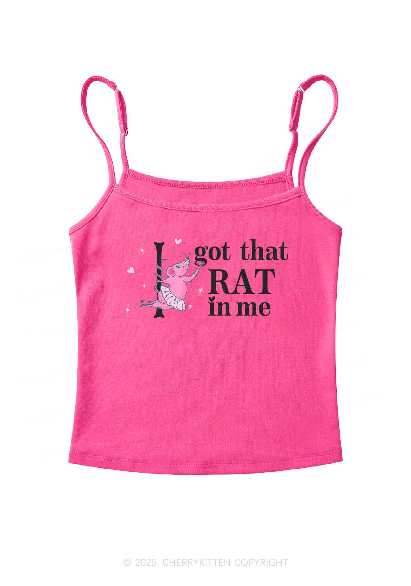 Got Rat In Me Y2K Spaghetti Strap Cami Cherrykitten - Image 5