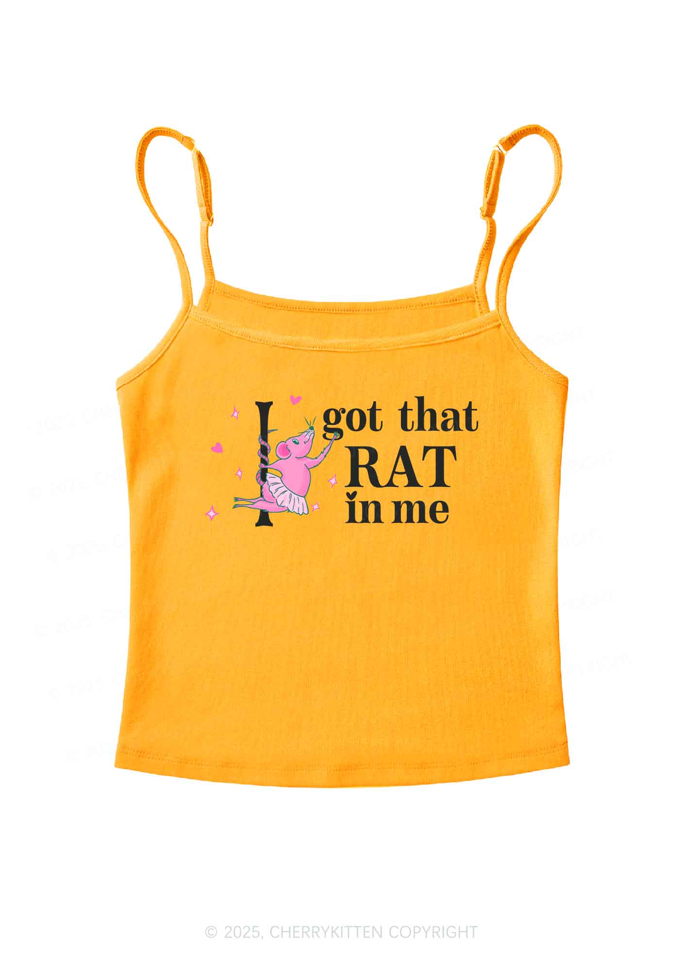 Got Rat In Me Y2K Spaghetti Strap Cami Cherrykitten - Image 6