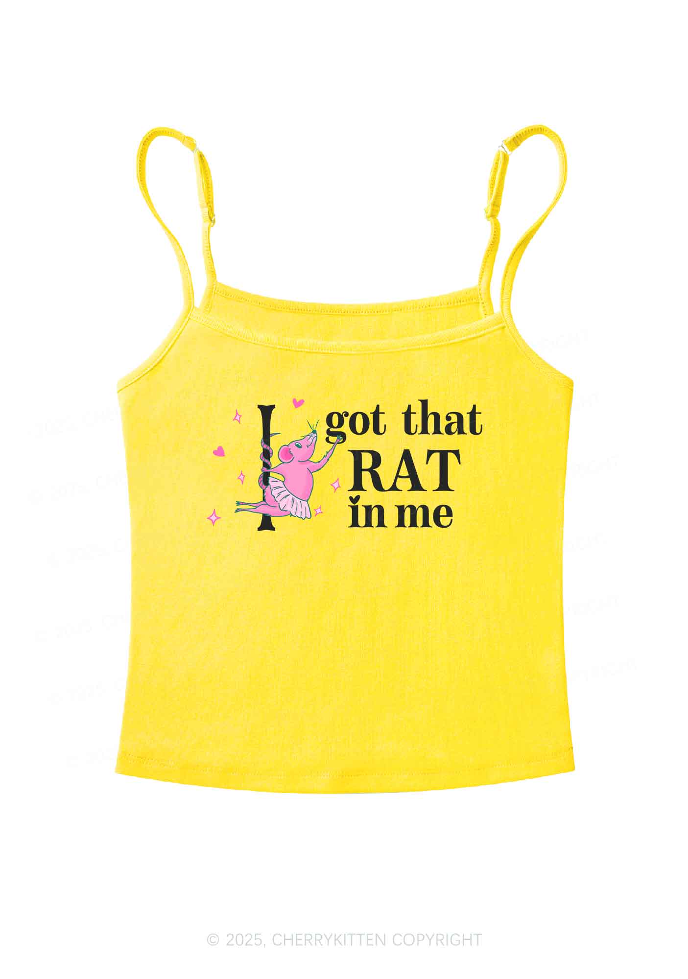 Got Rat In Me Y2K Spaghetti Strap Cami Cherrykitten - Image 7