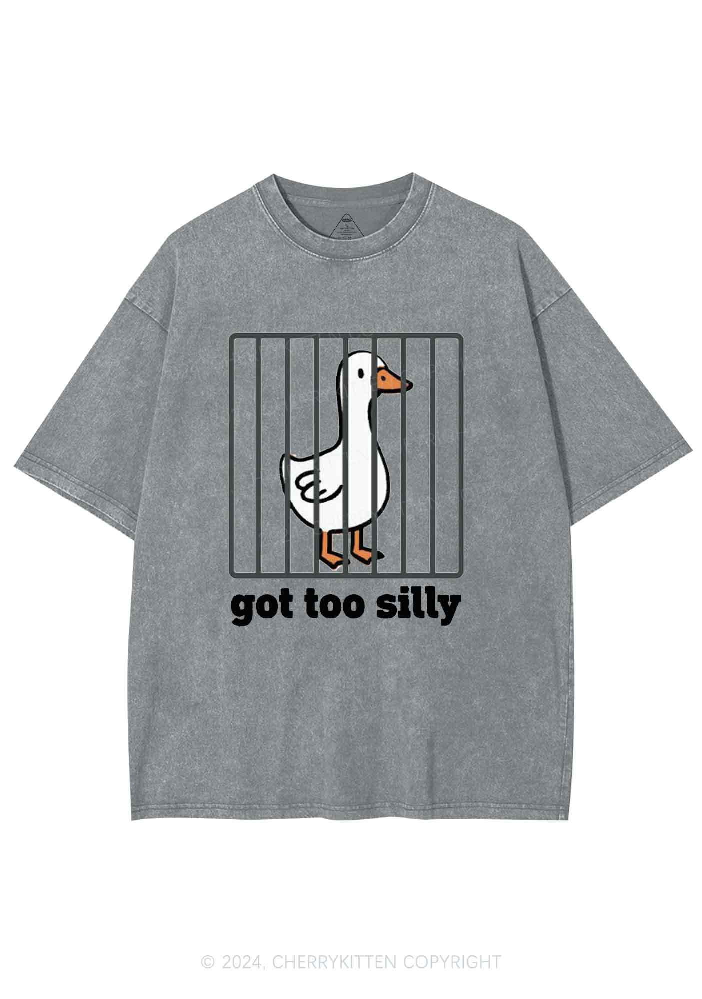 Got Too Silly Goose Y2K Washed Tee Cherrykitten - Image 8
