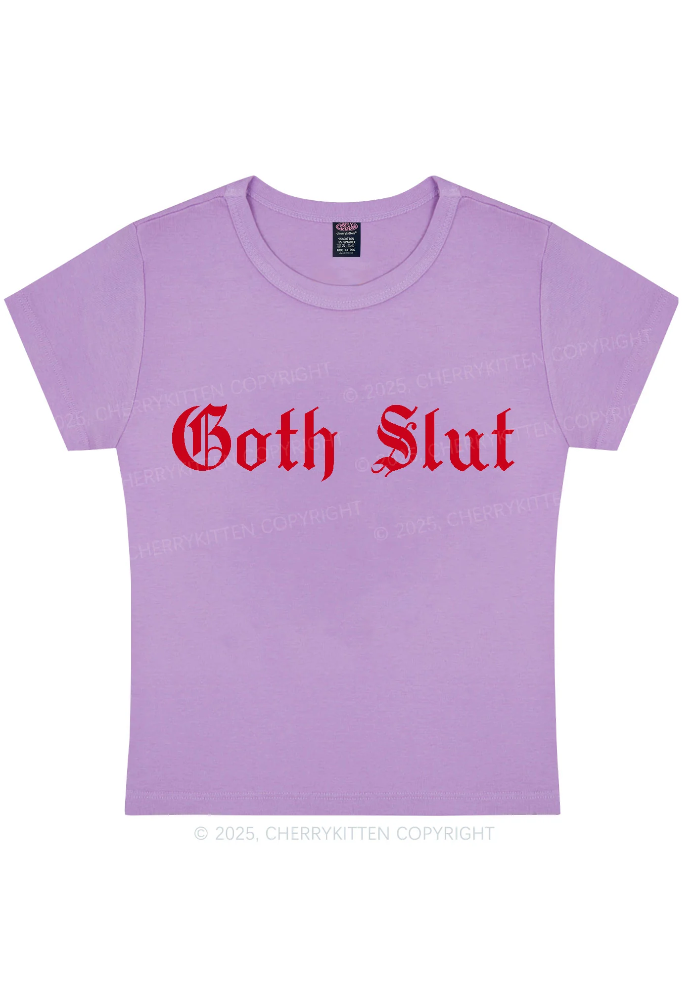Goth Slxt Y2K Baby Tee Cherrykitten - Image 7