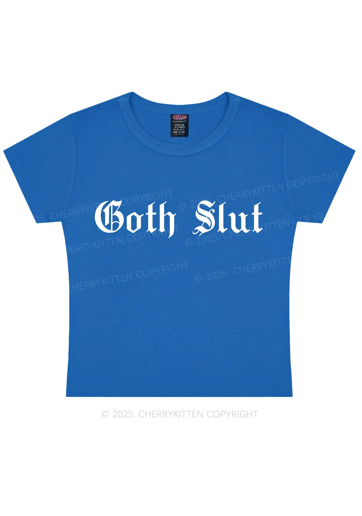 Goth Slxt Y2K Baby Tee Cherrykitten - Image 8