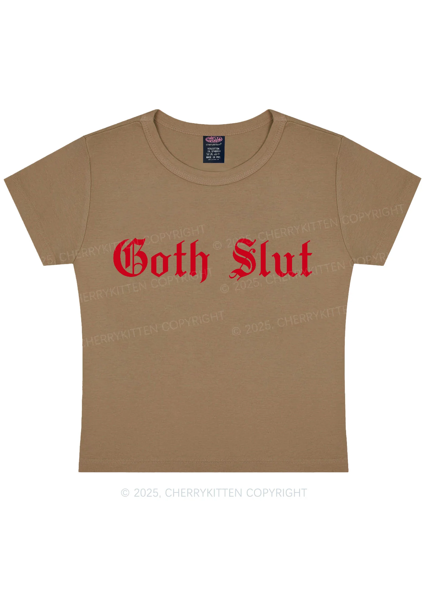 Goth Slxt Y2K Baby Tee Cherrykitten - Image 9